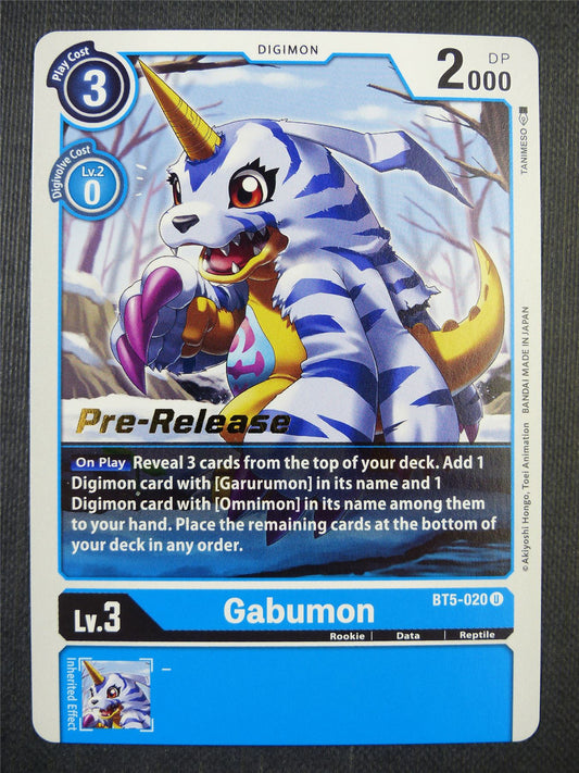 Gabumon BT5-020 U Pre-Release - Digimon Card #6J2
