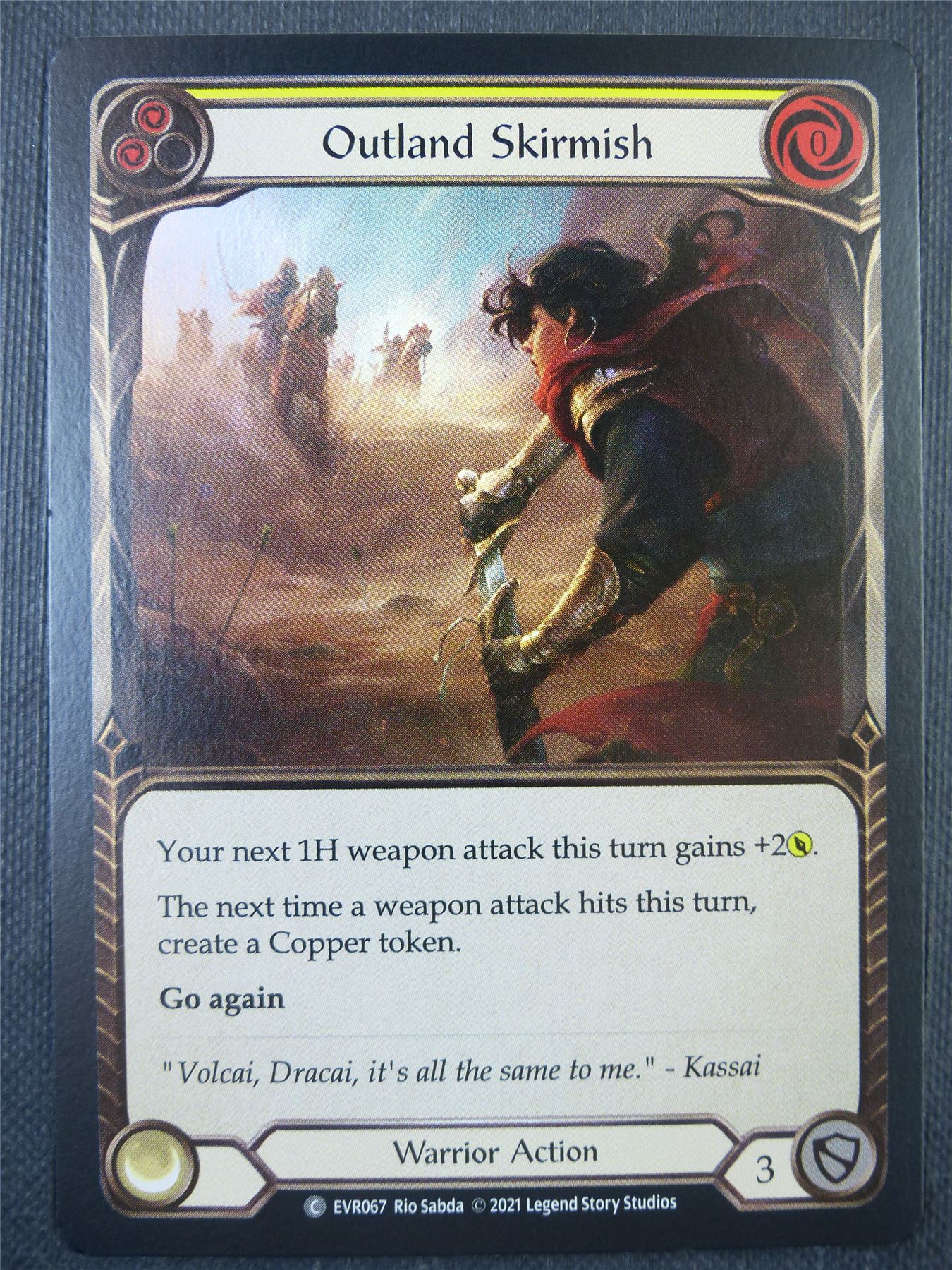 Outland Skirmish Yellow Foil - 1st ed Everfest - Flesh & Blood Card #6J5