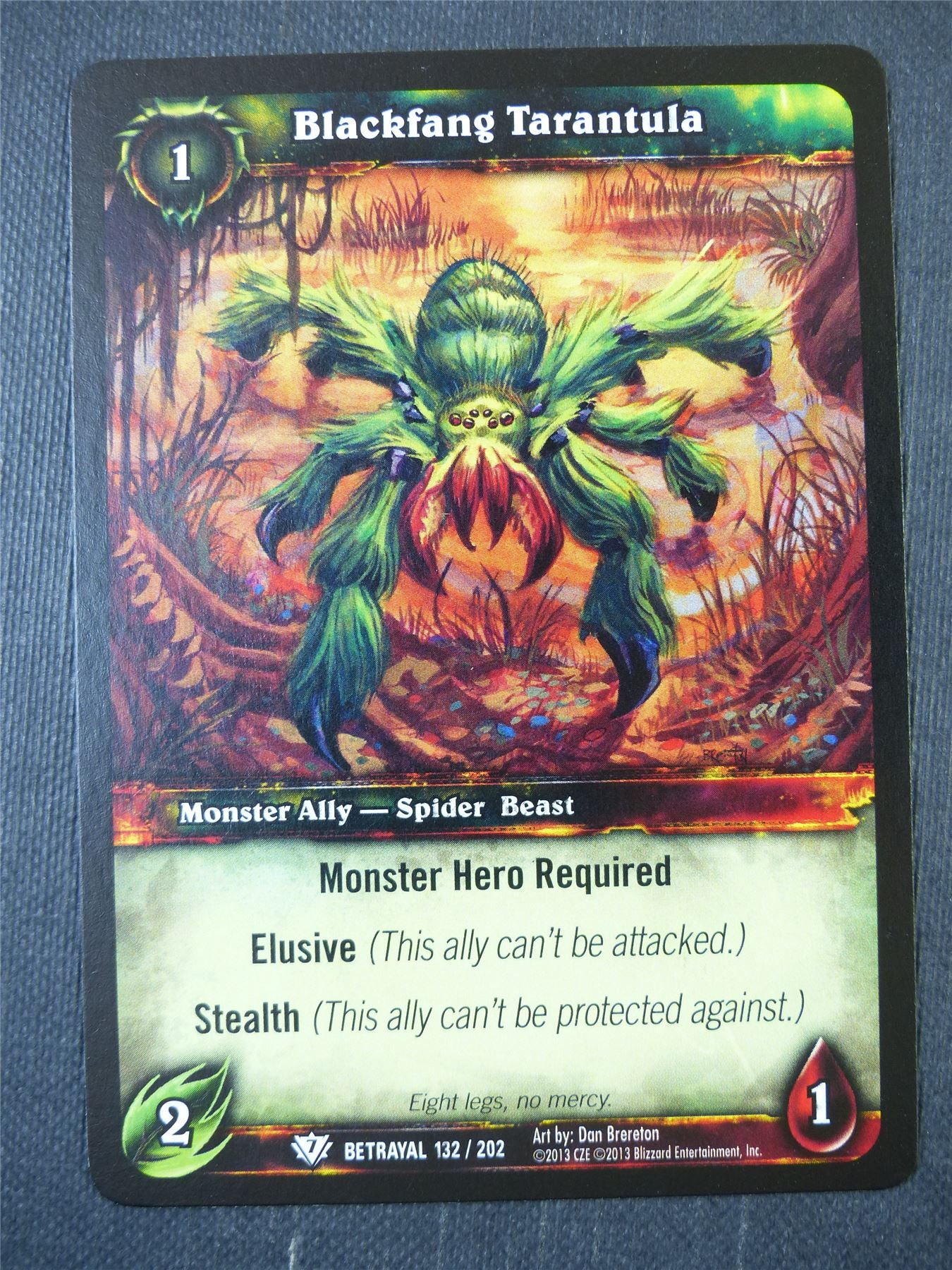 Blackfang Tarantula 132/202 - WoW Card #18S