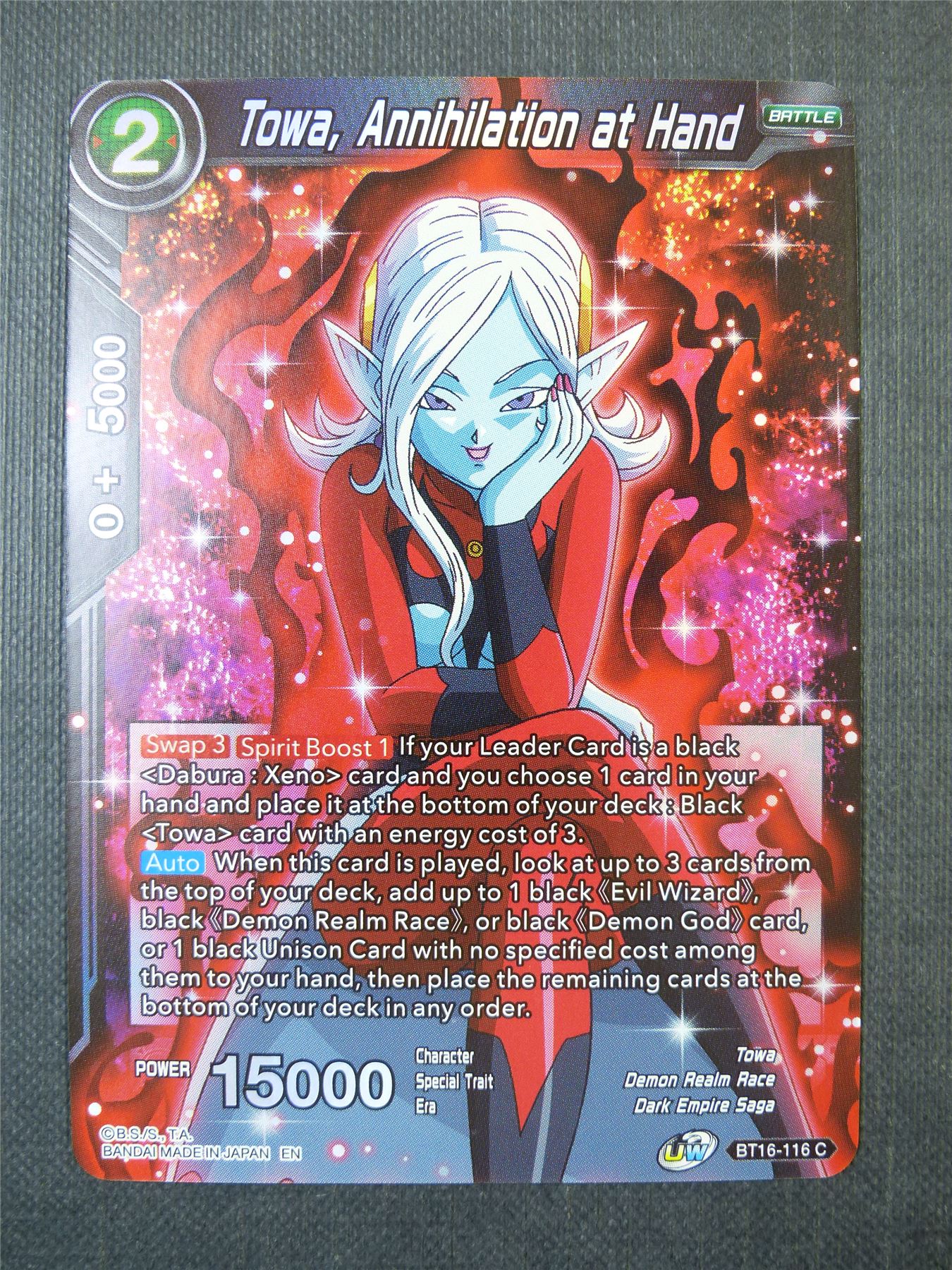 Towa, Annihilation at Hand - BT16-116 - C - Foil - Dragon Ball