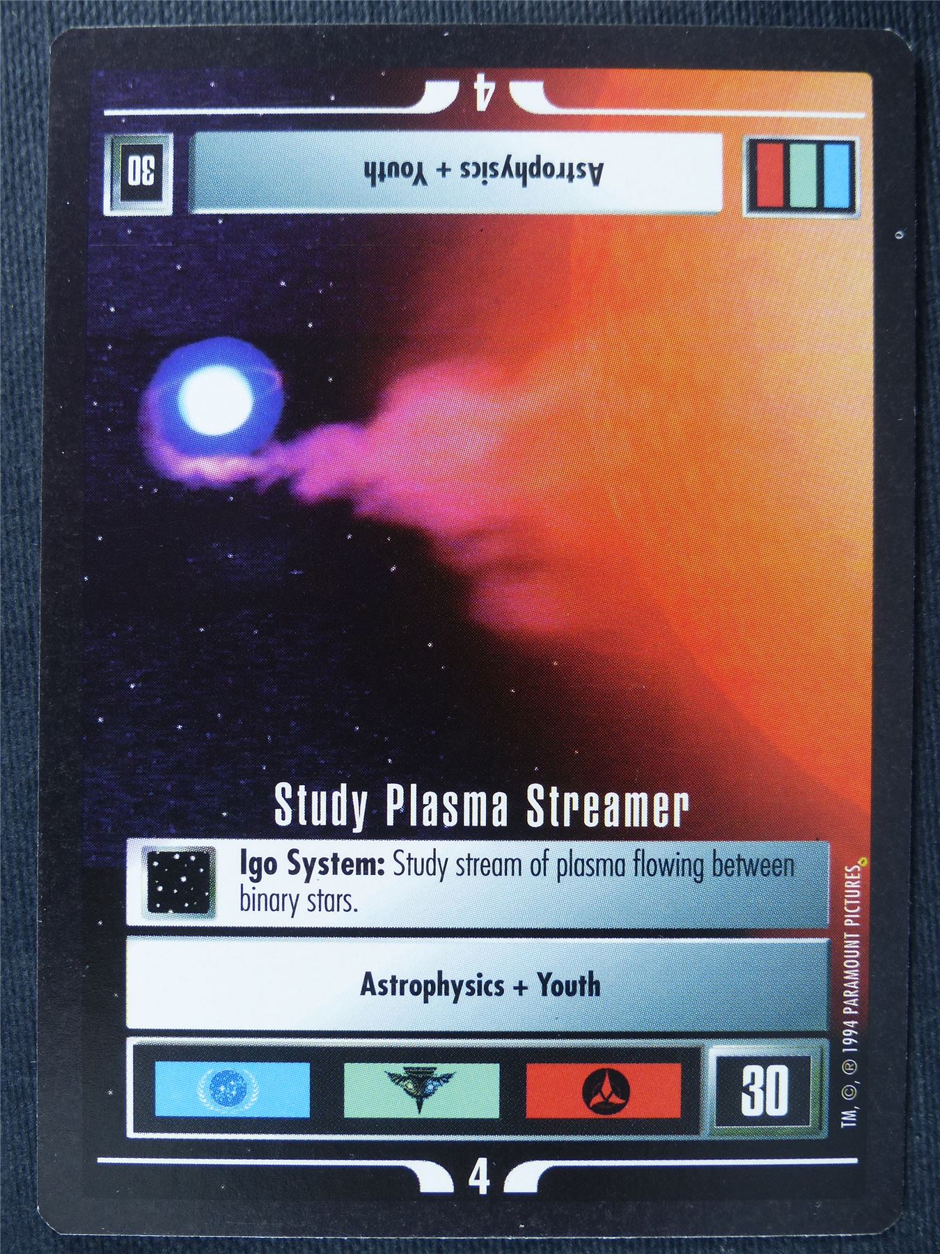 Study Plasma Streamer - Star Trek Cards #13C