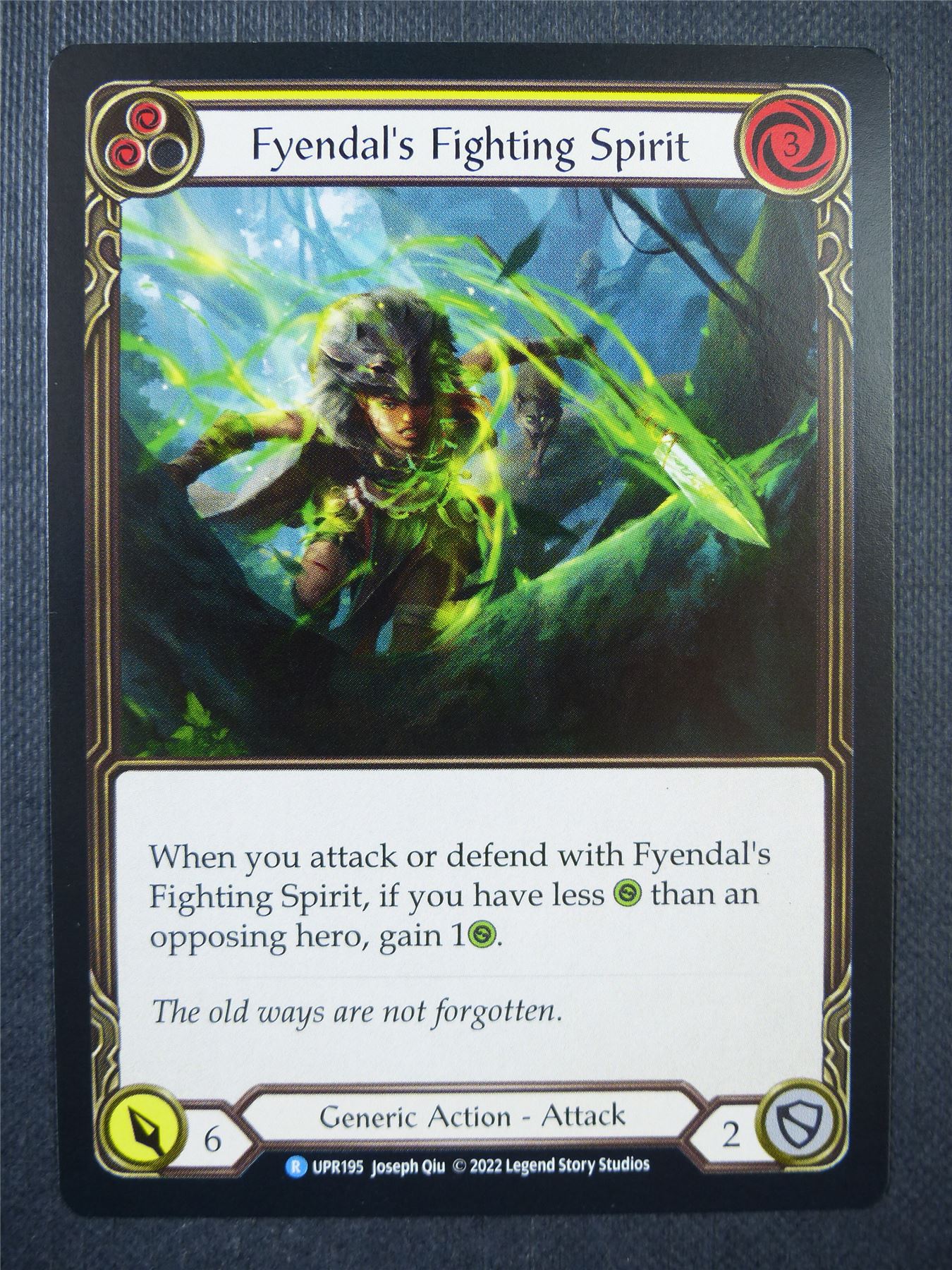 Fyendal's Fighting Spirit R UPR195 - Yellow - Flesh & Blood Card #6VC
