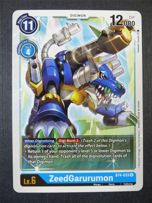 ZeedGarurumon BT4-033 R - Digimon Card #21K