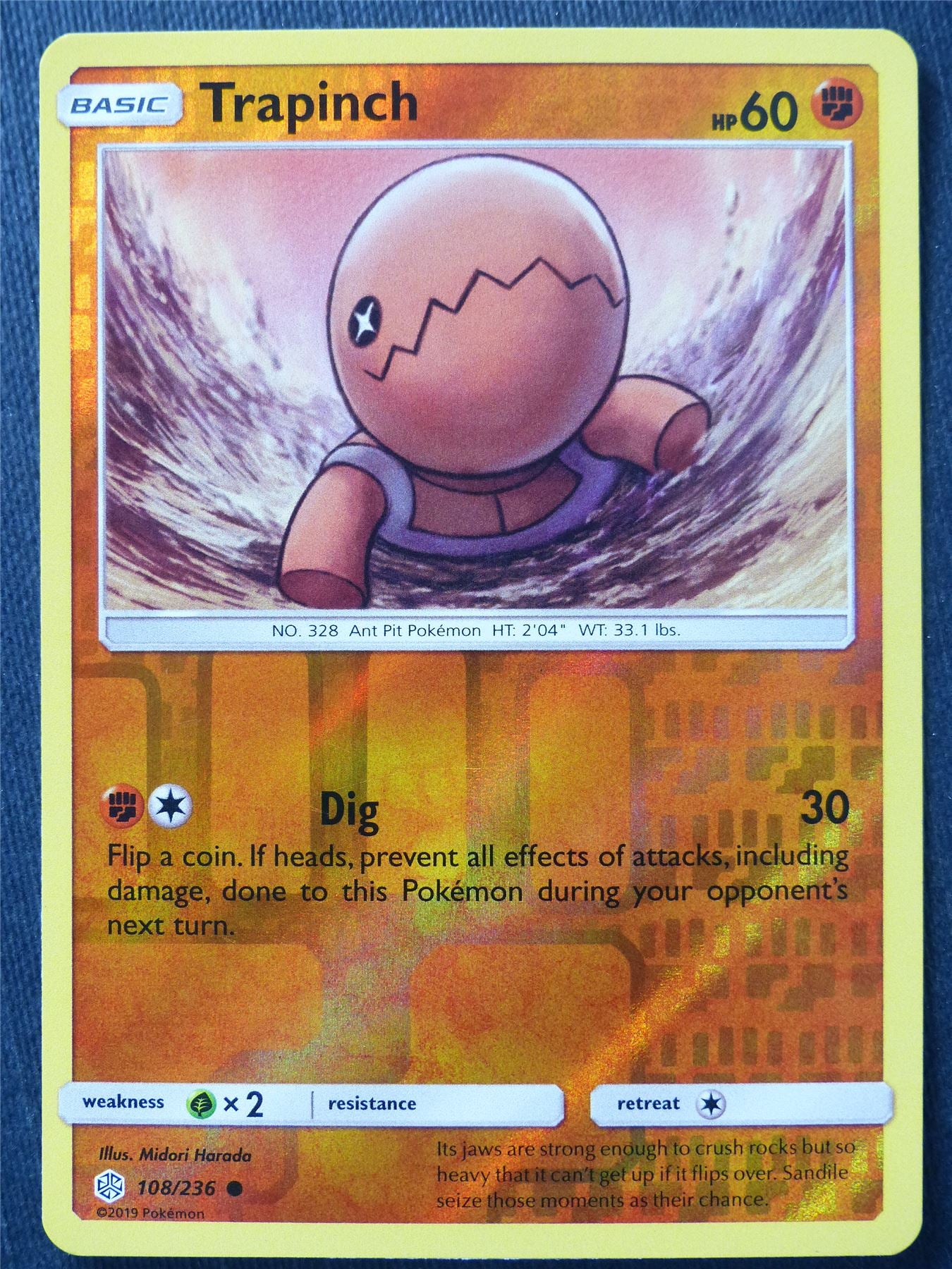 Trapinch 108/236 Reverse Holo - Pokemon Cards #AO Trapinch 108/236 Reverse Holo - Pokemon Cards #AO
