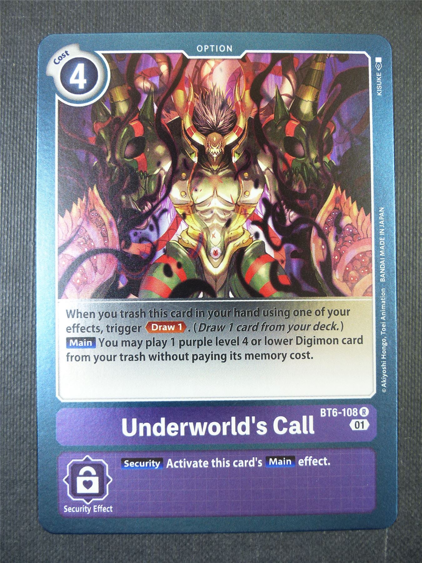 chaos cards digimon Underworld's Call BT6-108 R