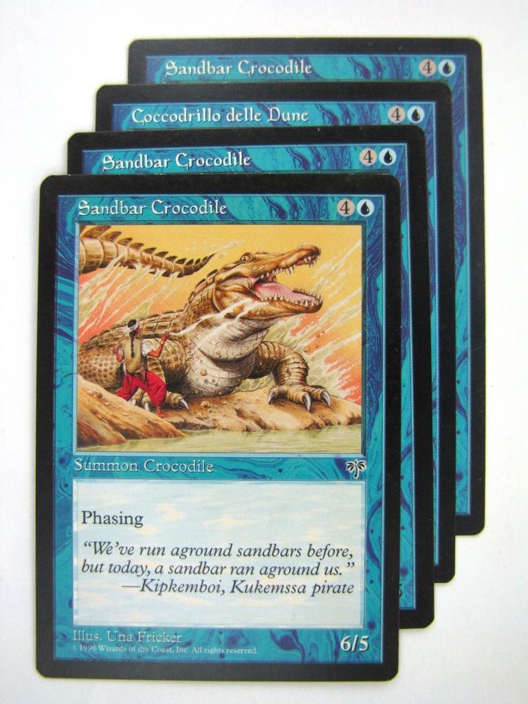 crocodile mtg cards MTG Magic Cards: SANDBAR CROCODILE x4 # 8F90 – Archeron