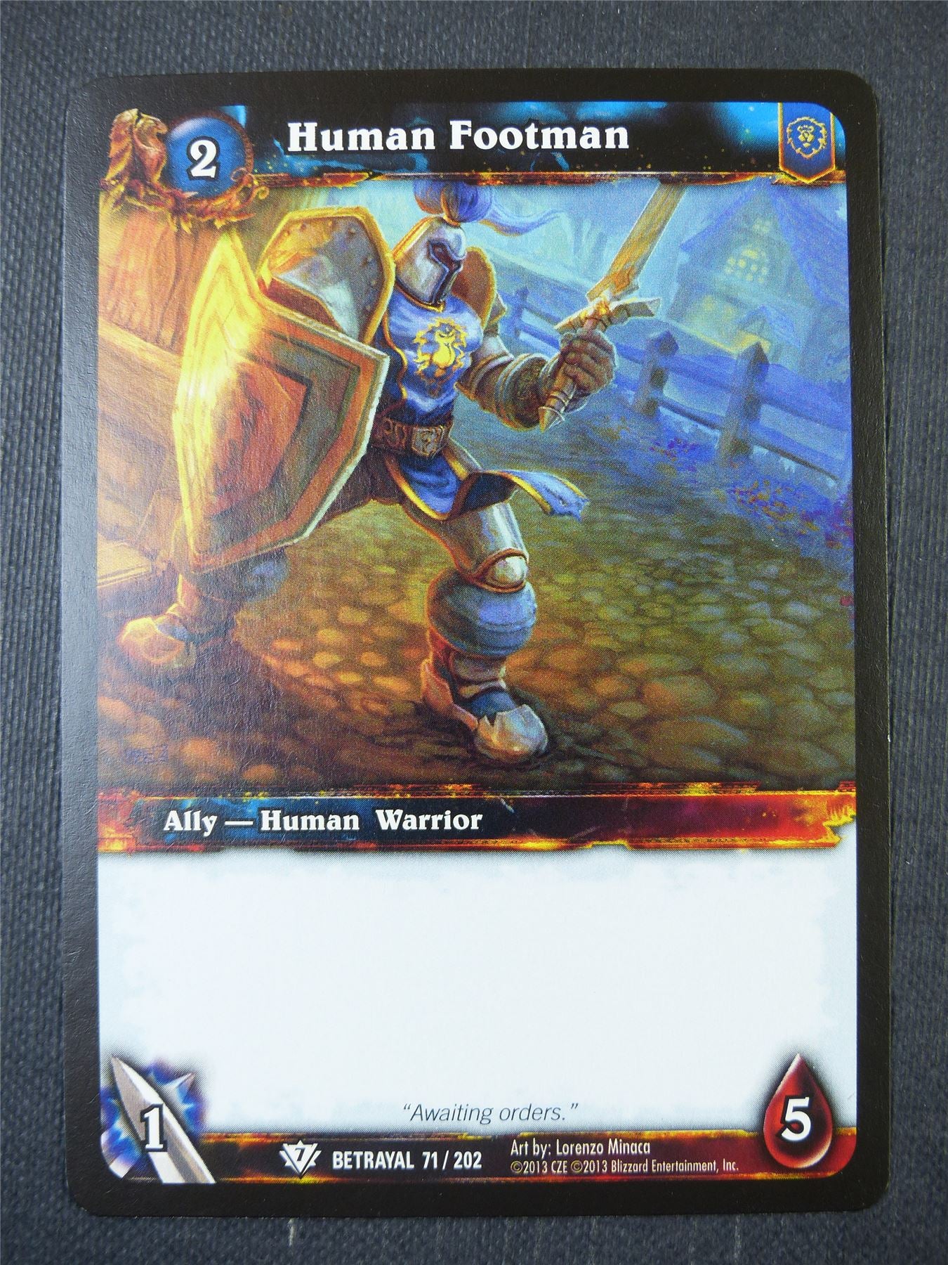 Human Footman 71/202 - WoW Card #169