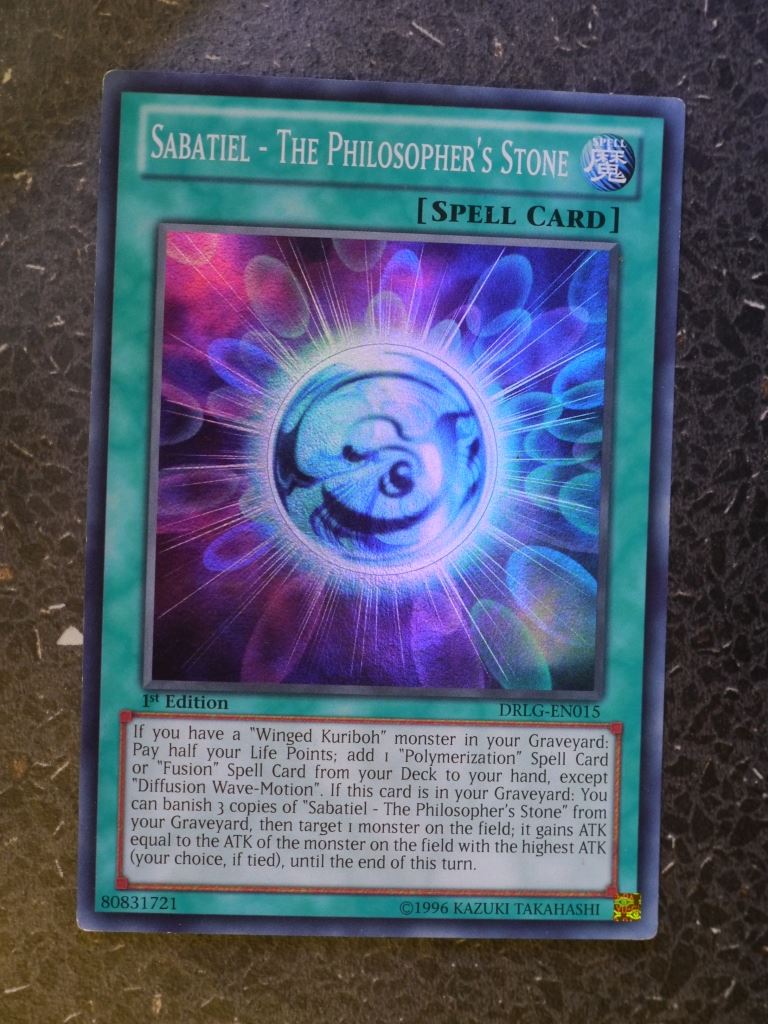 Yugioh Cards: SABATIEL- THE PHILOSOPHER'S STONE DRLG SUPER RARE # 3C95 – Archeron