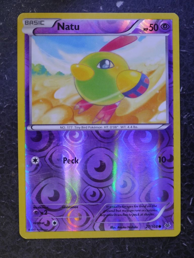 pokemon card natu Pokemon Cards: NATU 27/108 REVERSE HOLLOW # 5H9 – Archeron