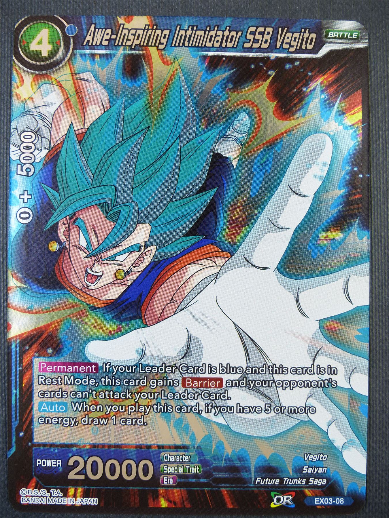 Awe-Inspiring Intimidator SSB Vegito EX Foil - Dragon Ball Super Card #85F