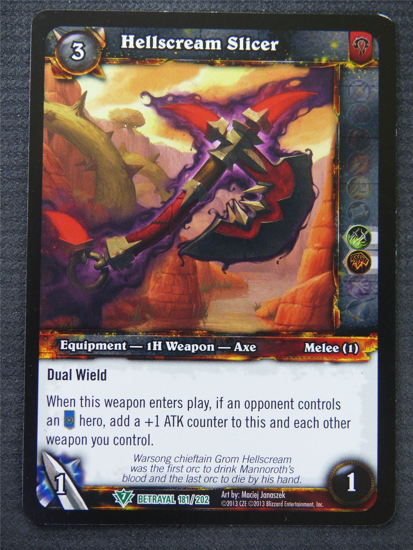 Hellscream Slicer - Uncommon - World Of Warcraft #1H9