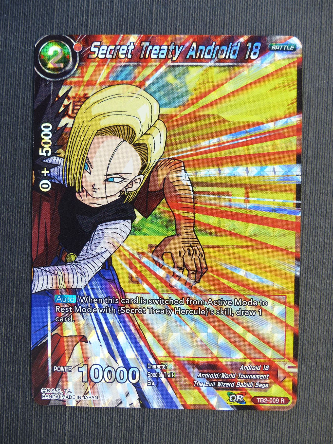 Secret Treaty Android 18 R - Dragon Ball Super Cards #6AU