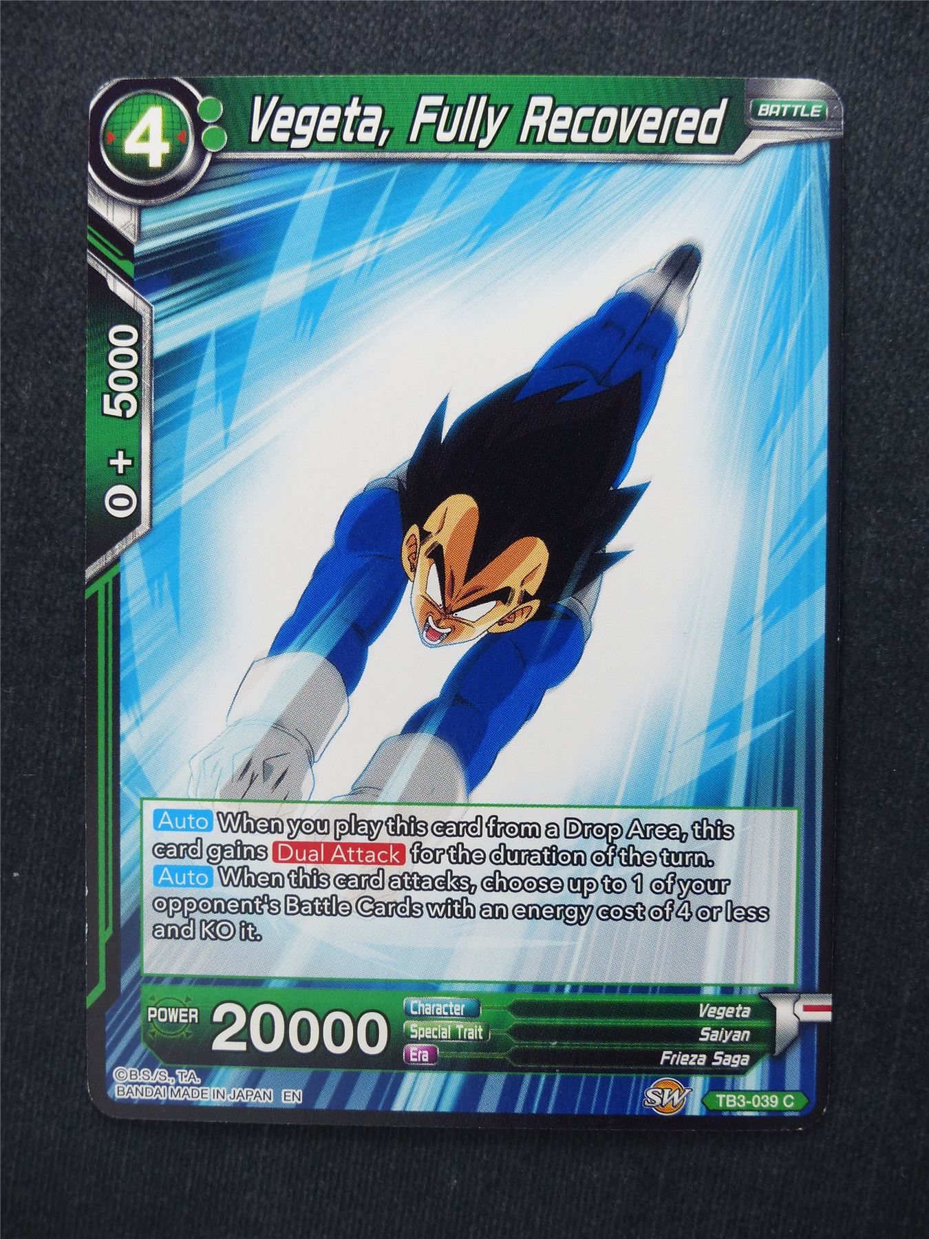 Vegeta Fully Restored - Dragon Ball Super Cards #CZ