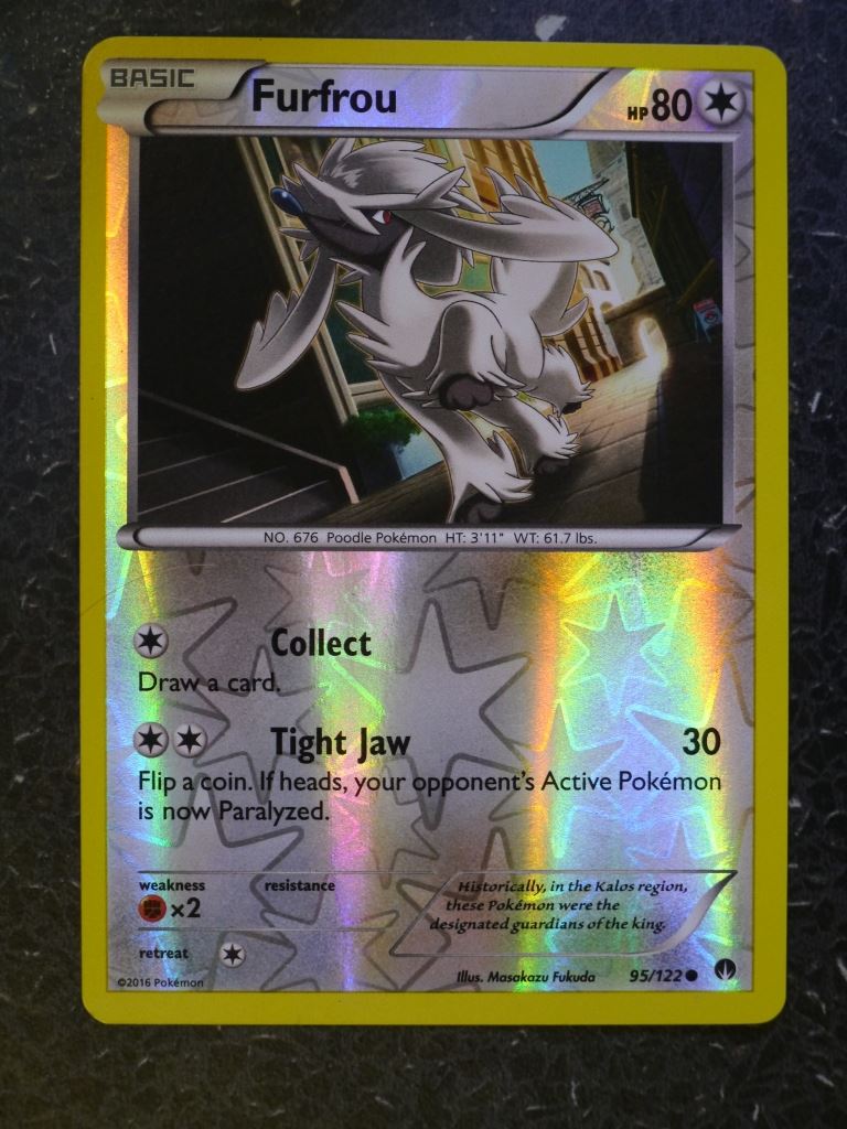 Pokemon Cards: FURFROU 95/122 REVERSE HOLLOW # 5H18 Pokemon Cards: FURFROU 95/122 REVERSE HOLLOW # 5H18