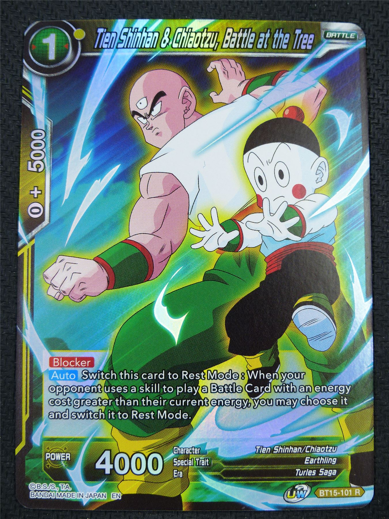 Tien Shinhan & Chiaotzu Battle at the Tree BT15 R Foil - Dragon Ball Super Card #60D