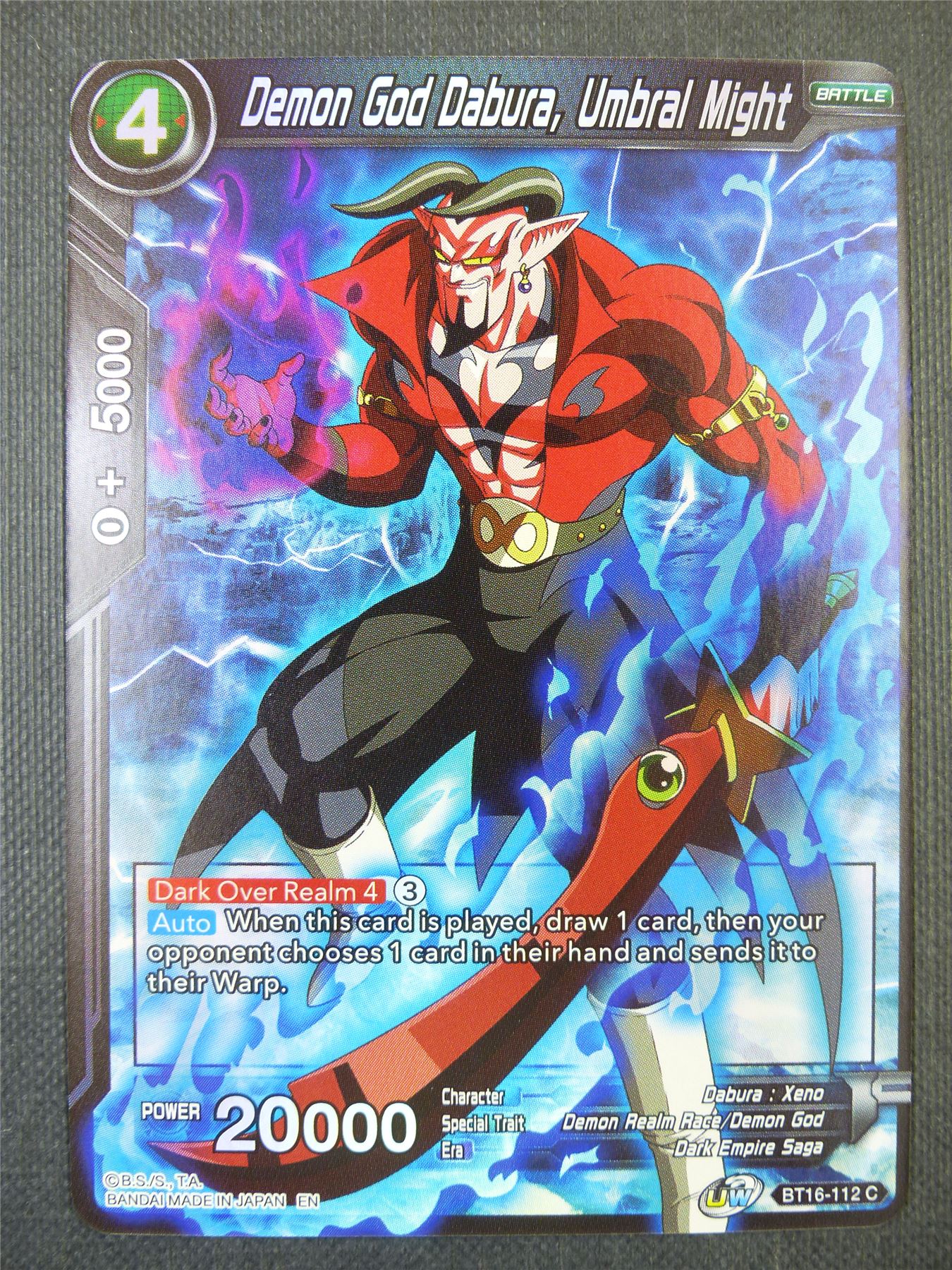 Demon God Dabura Umbral Might Foil - Dragon Ball Super Card #7XQ