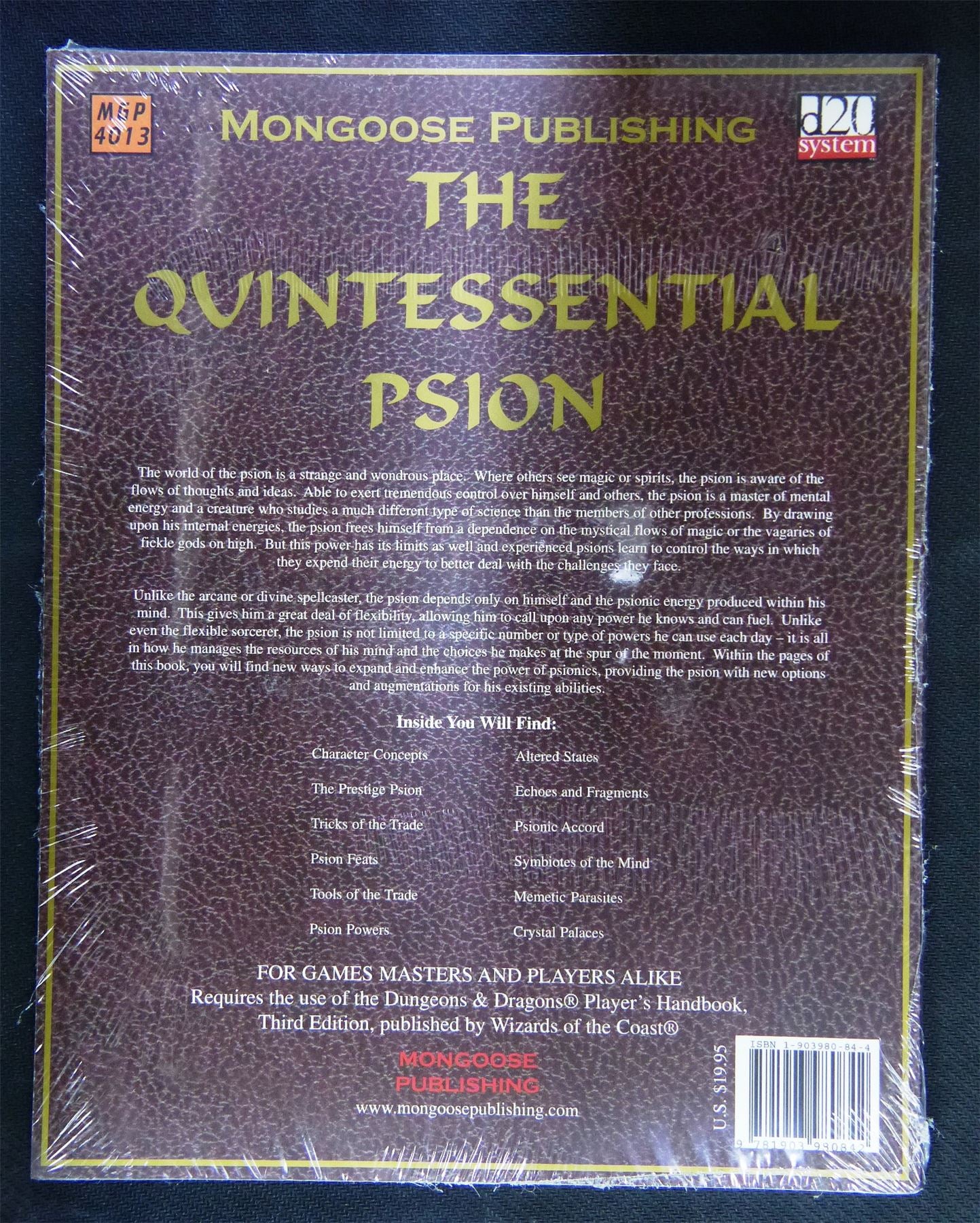 The Quintessential Psion - Collector Series Book Thirteen - D20 System - Roleplay - RPG #15Q