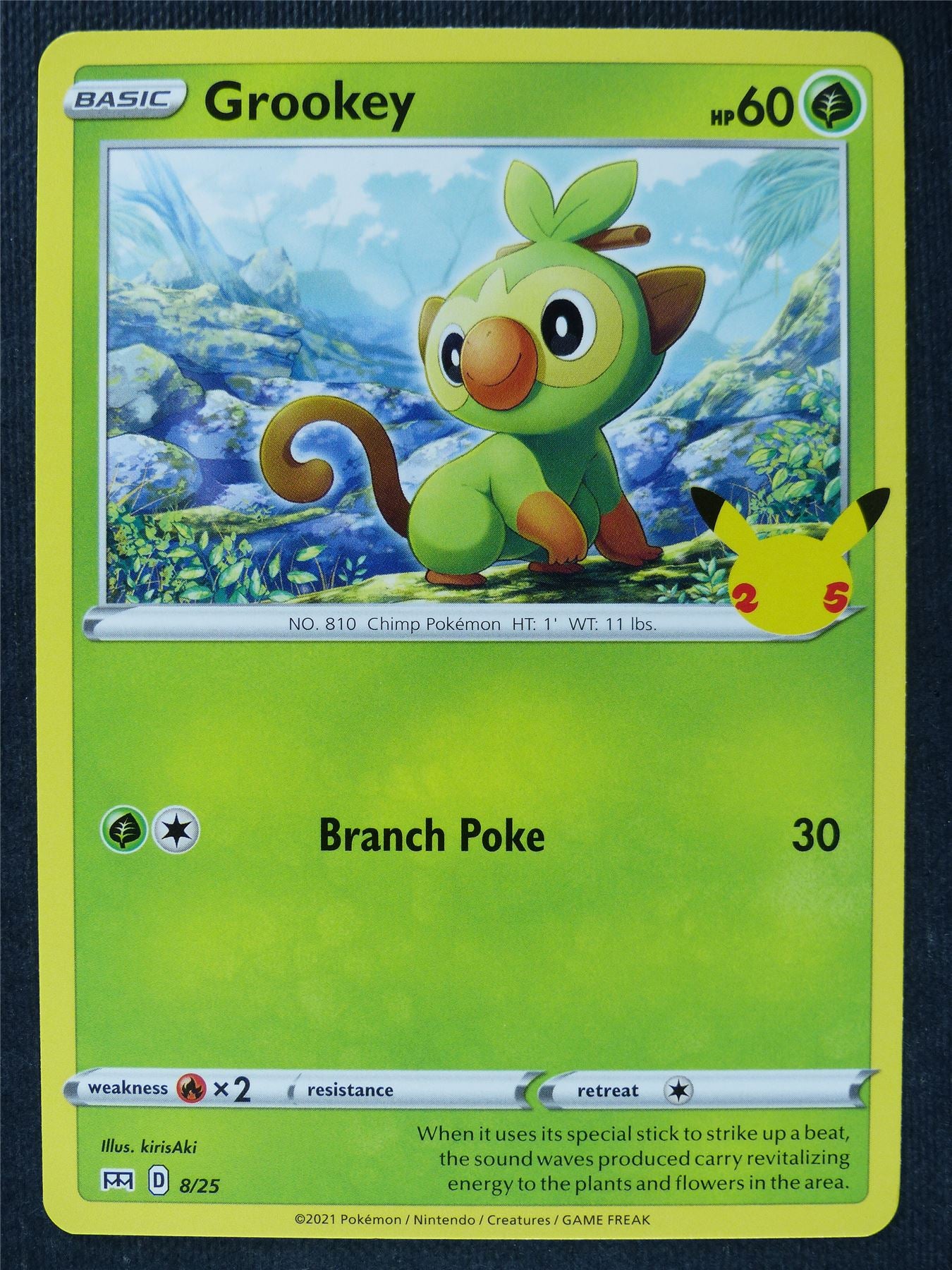 Grookey 8/25 McDonalds Card - Pokemon Cards #B