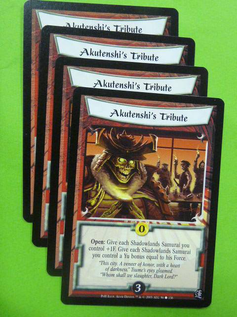 L5R Card Legend of Five Rings: AKUTENSHI'S TRIBUTE 86/156 x4