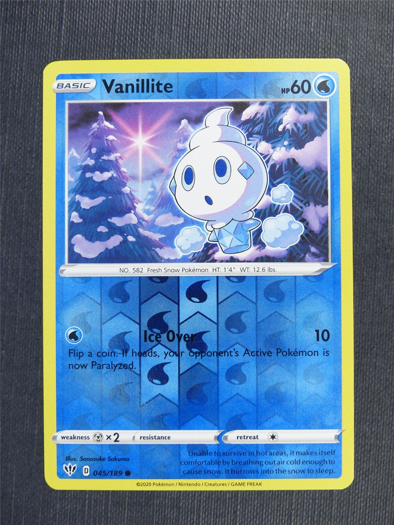 Vanillite 045/189 Reverse Holo - DAA - Pokemon Card #3CQ Vanillite 045/189 Reverse Holo - DAA - Pokemon Card #3CQ