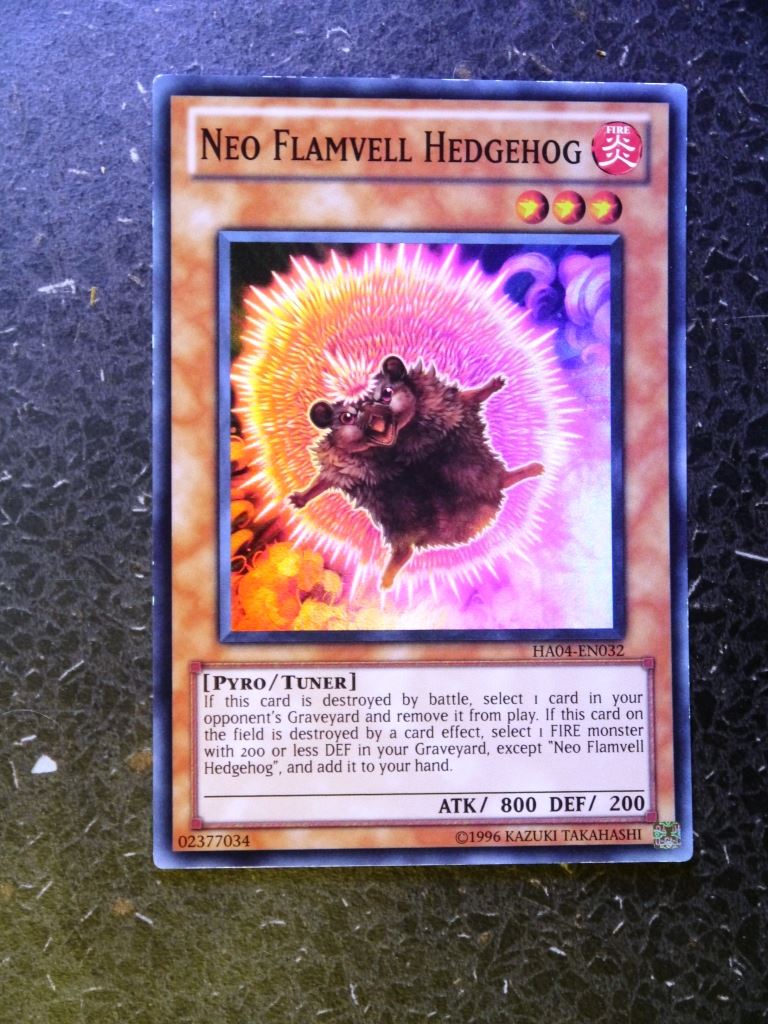 Yugioh Cards: NEO FLAMVELL HEDGEHOG HA04 SUPER RARE # G81 – Archeron