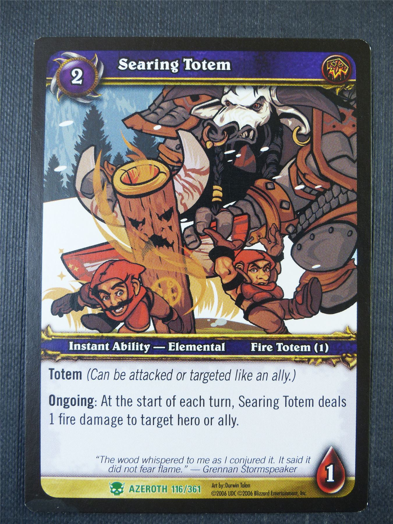 Searing Totem 116/361 - WoW Card #1CB