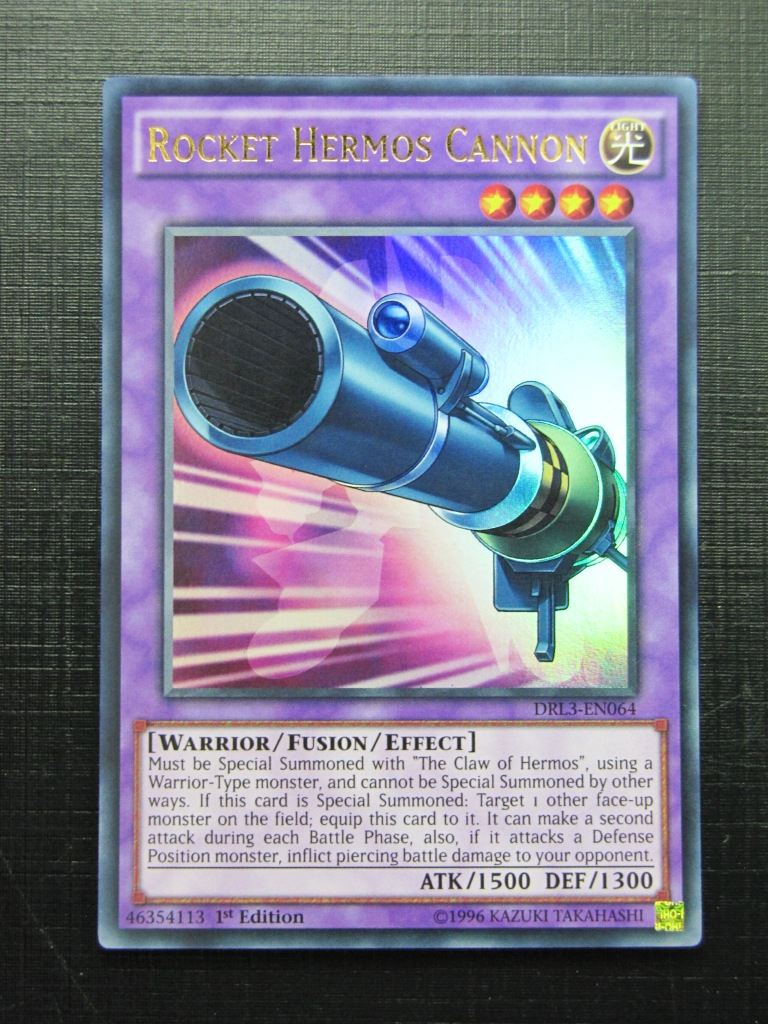 Yugioh Cards: ROCKET HERMOS CANNON DRL3 ULTRA RARE # 21E91 – Archeron