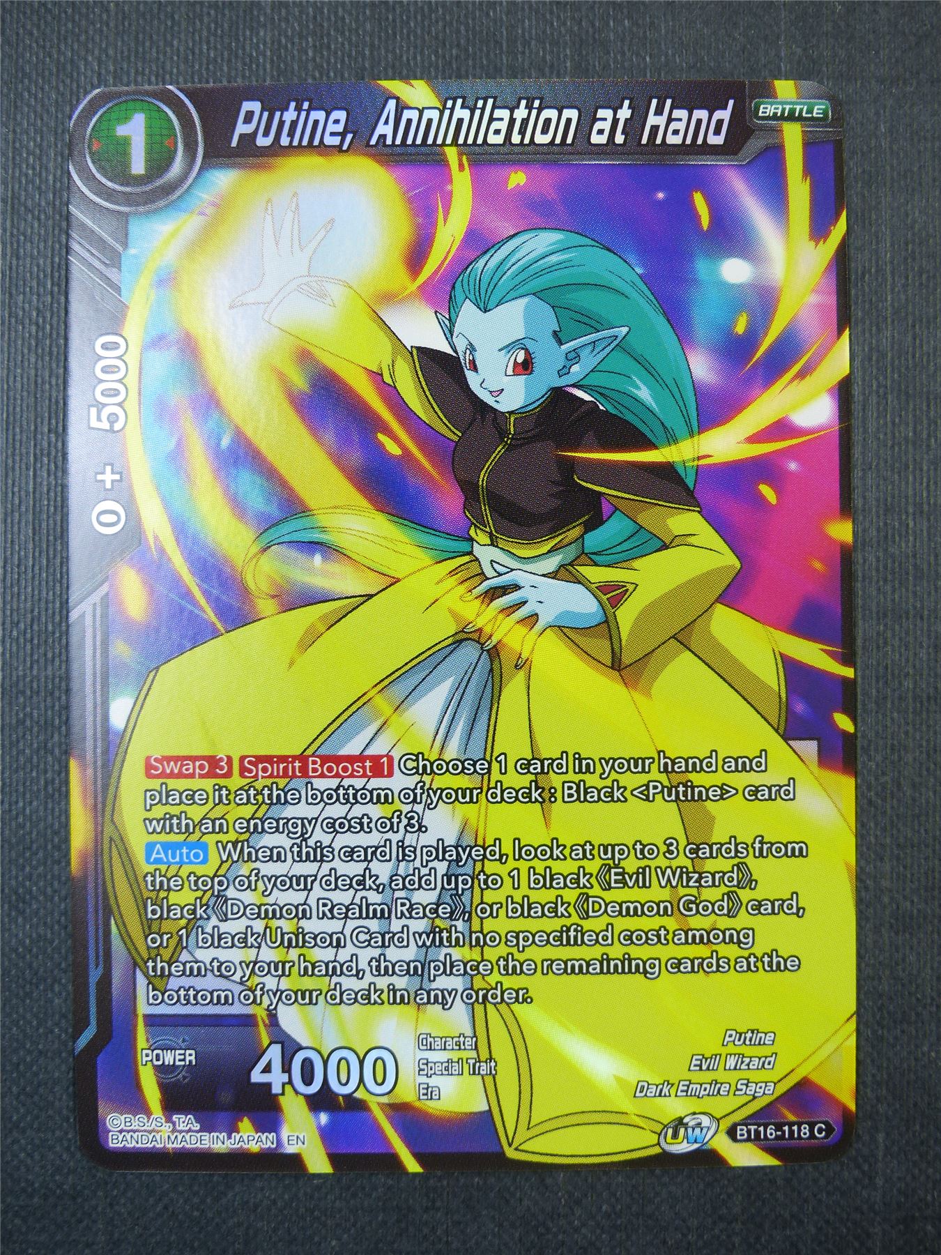 Putine Annihilation at Hand Foil - Dragon Ball Super Card #3Q
