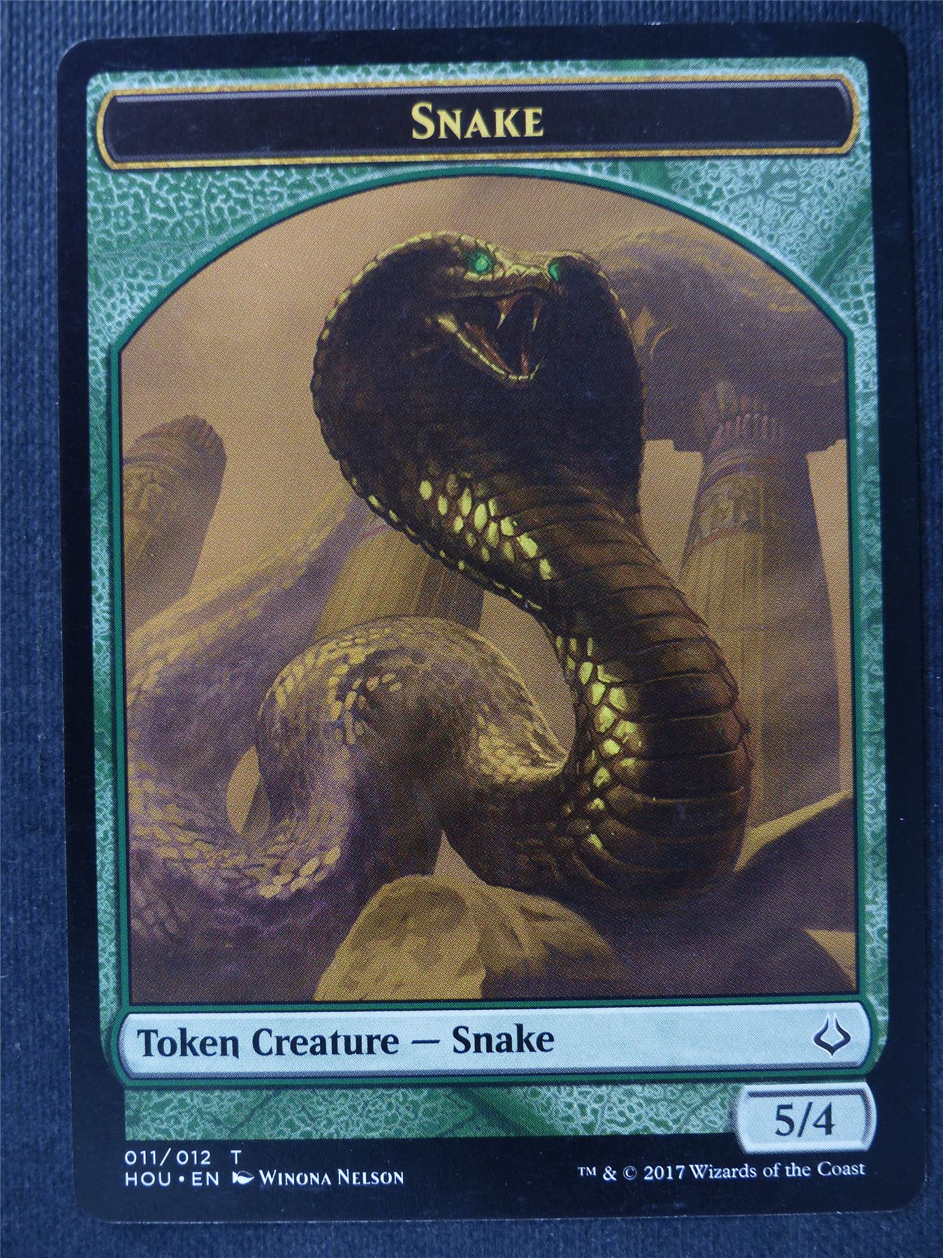 Snake Token - Mtg Card #1TO