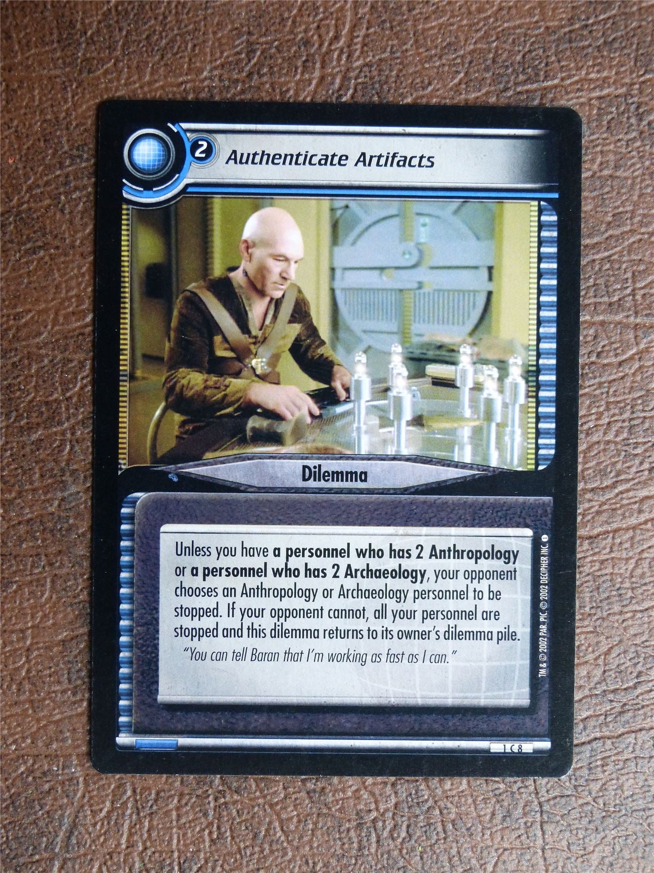 Authenticate Artifacts - Star Trek CCG TCG Card #XZ