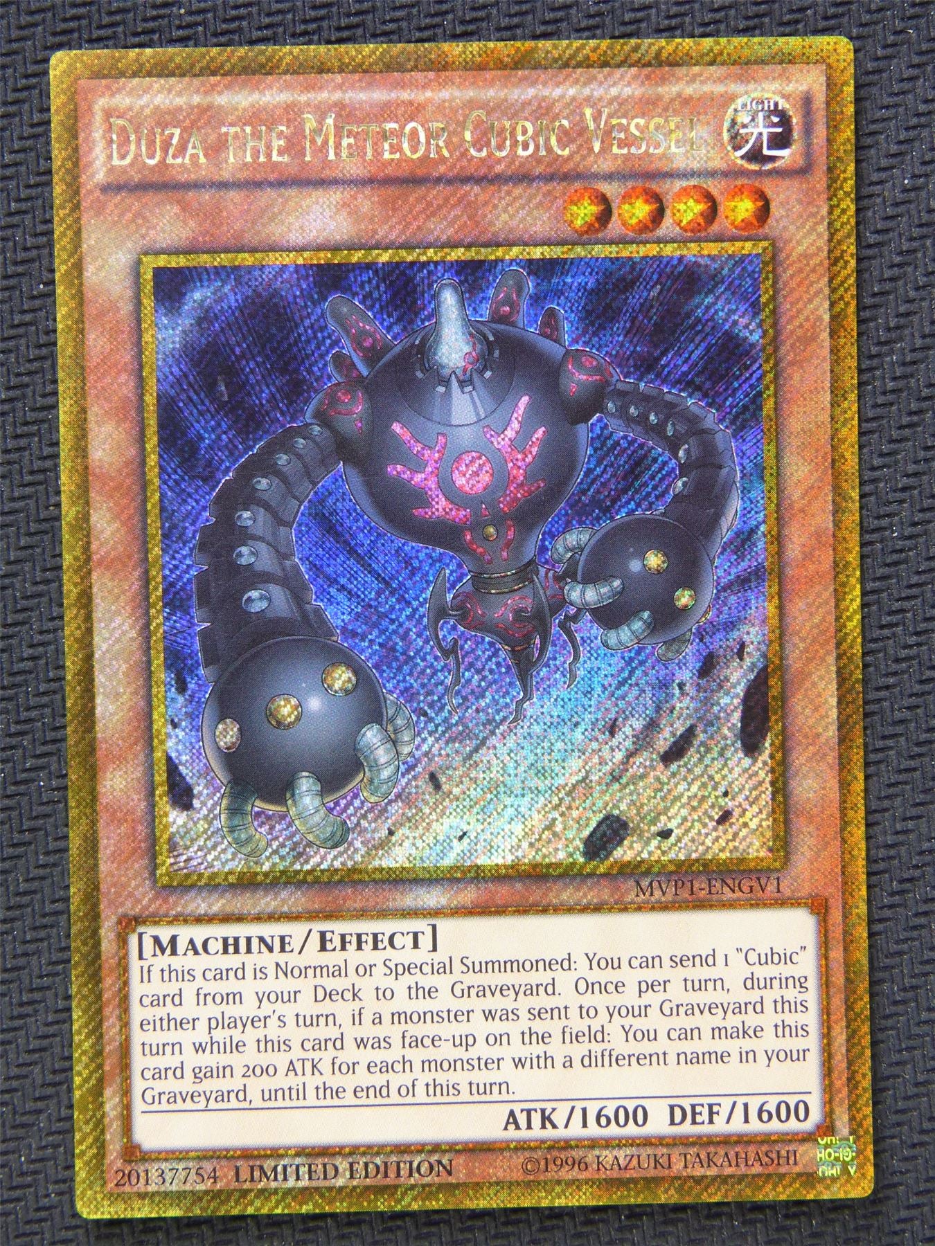 Duza the Meteor Cubic Vessel MVP1 Gold - Secret Rare - Yugioh Card #62Q Duza the Meteor Cubic Vessel MVP1 Gold - Secret Rare - Yugioh Card #62Q