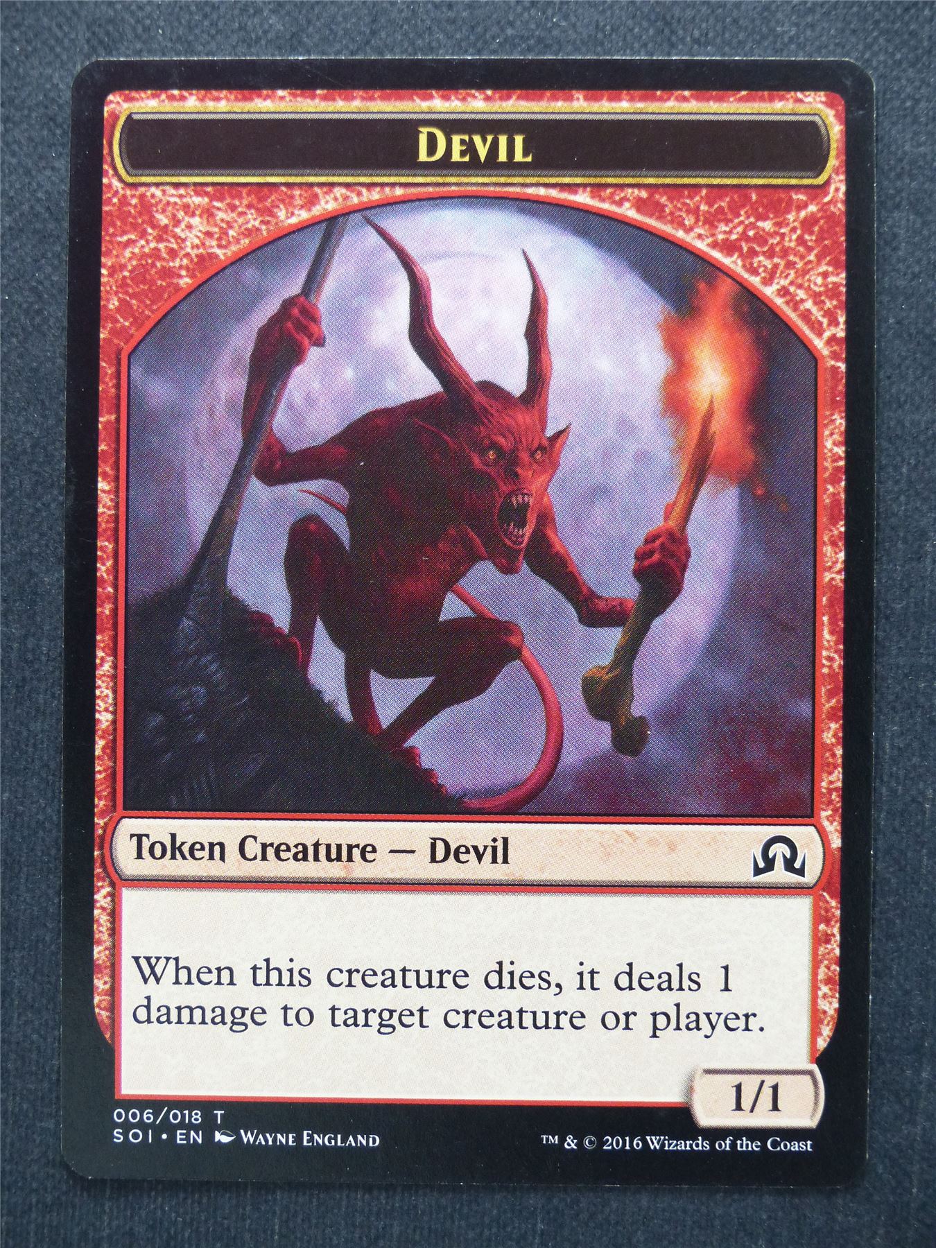 Devil Token - Mtg Magic Card #A0