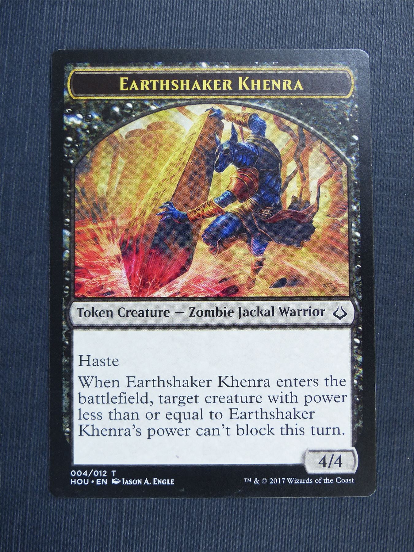 Earthshaker Khenra / Zombie - Mtg Magic Token Cards #4QF