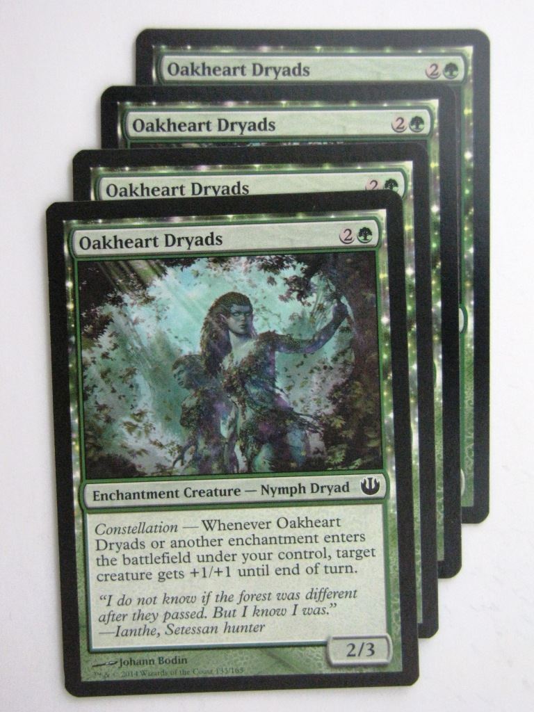 MTG Magic Cards: OAKHEART DRYADS x4 Journey to Nyx playset # 24B41