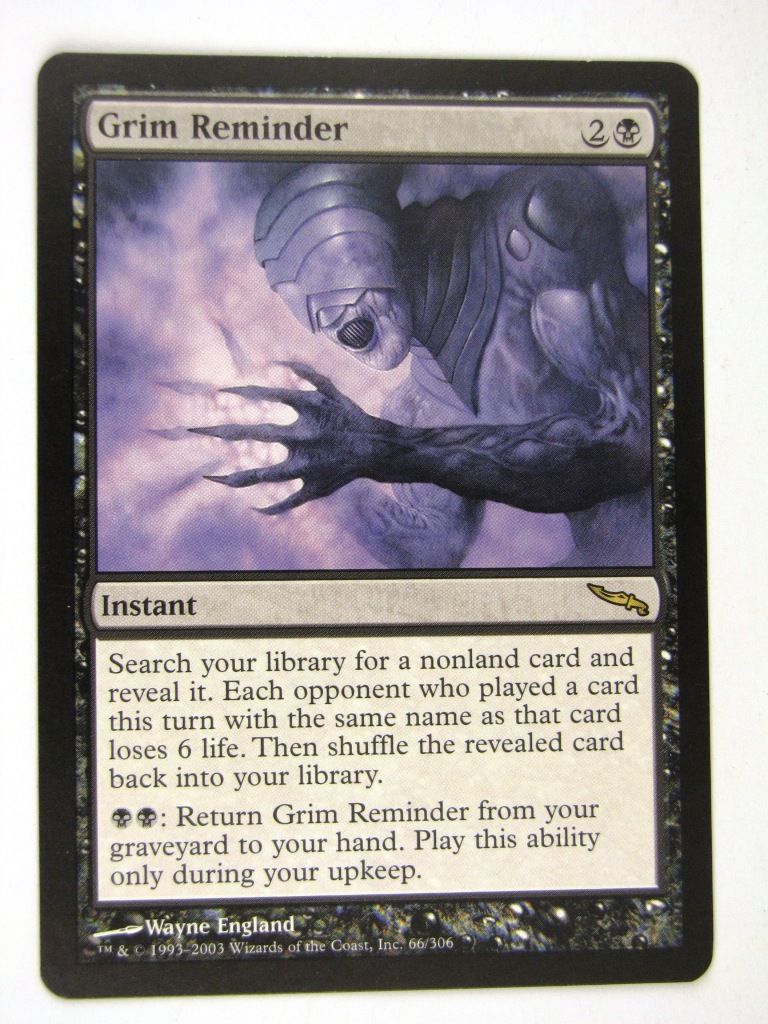 MTG Magic: the Gathering Cards: GRIM REMINDER: MRD