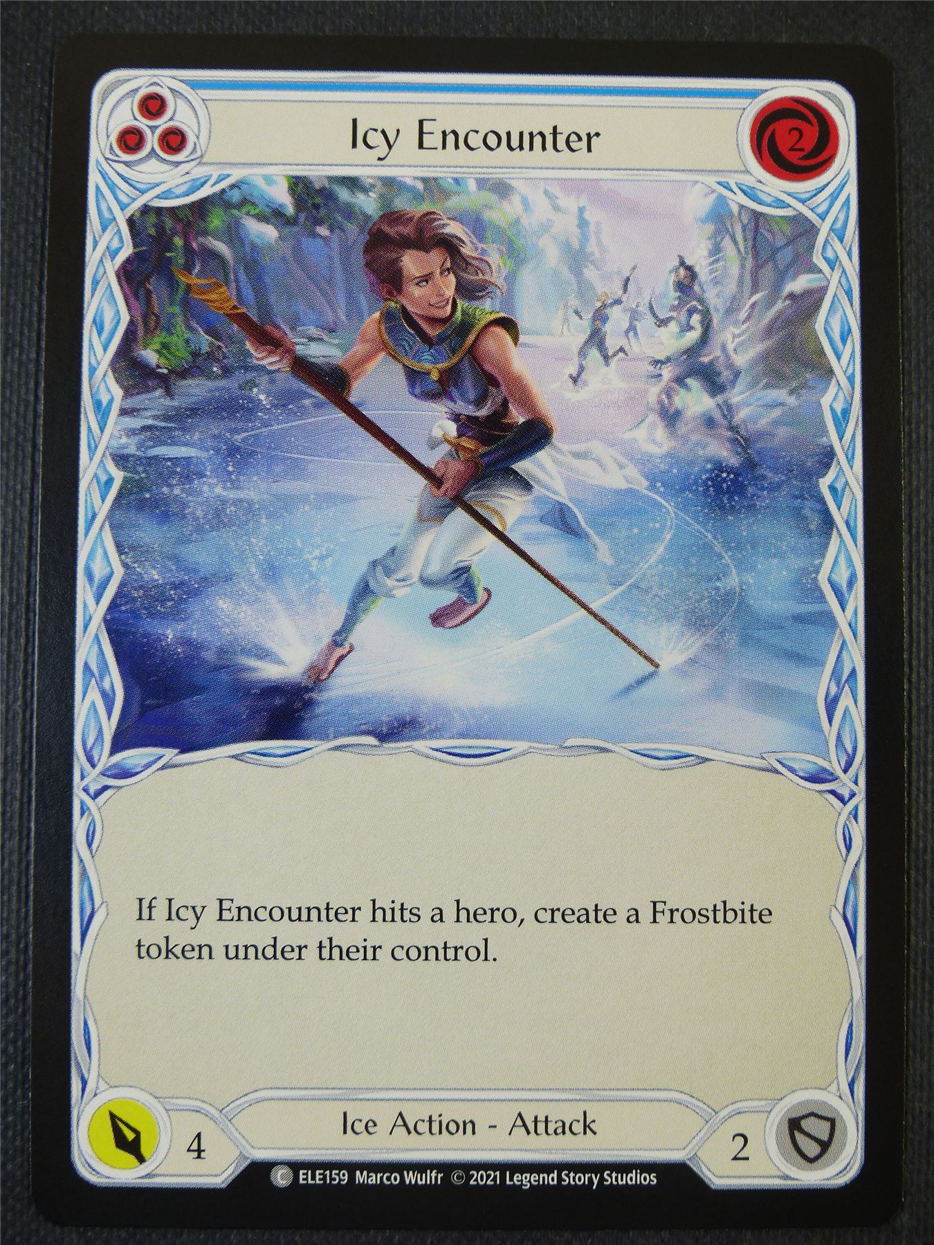 Icy Encounter - Blue - Tales of Aria 1st ed - Flesh and Blood Card #650