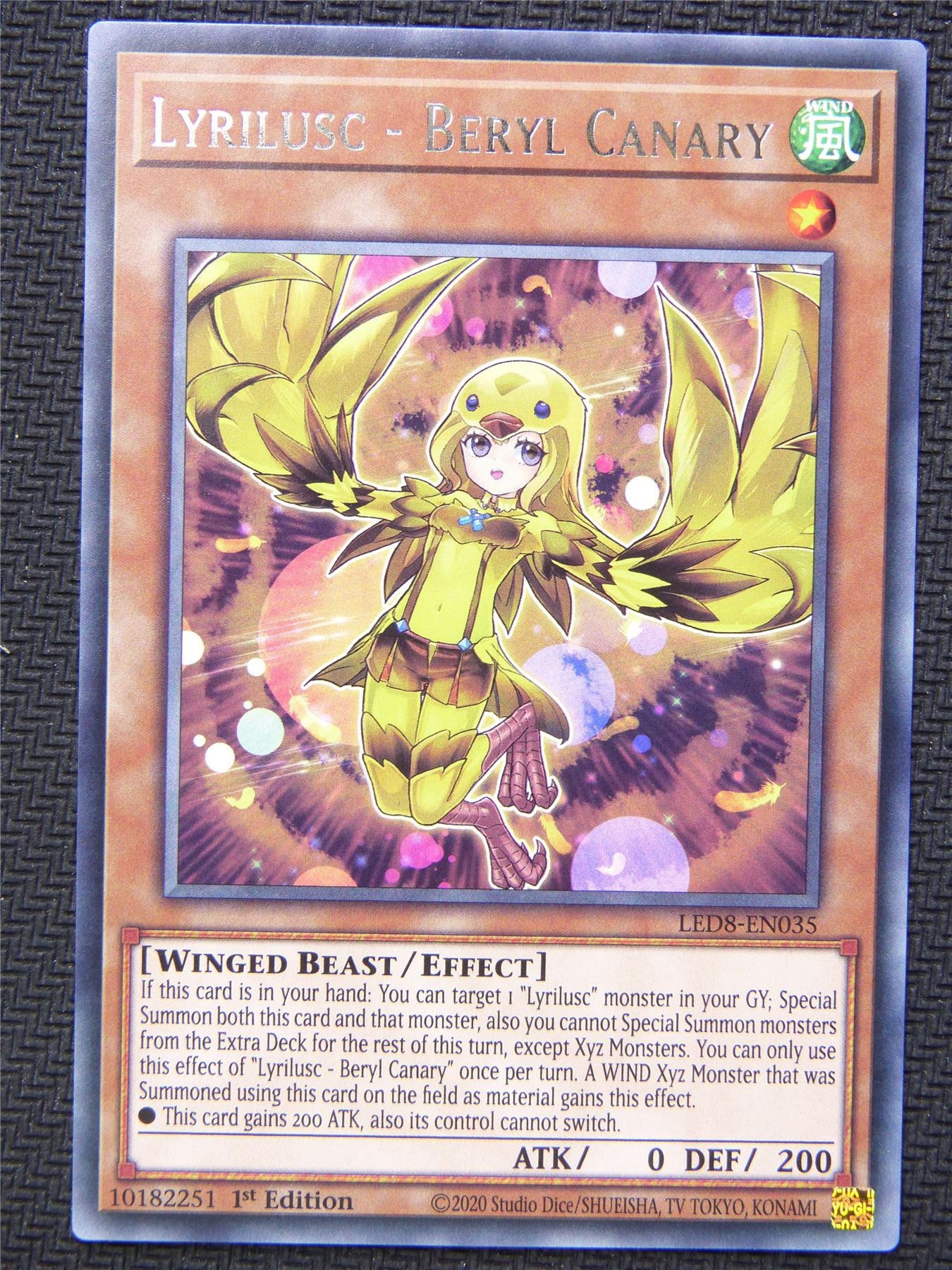 Lyrilusc Beryl Canary LED8 Rare 1st Ed - Yugioh Card #4MM