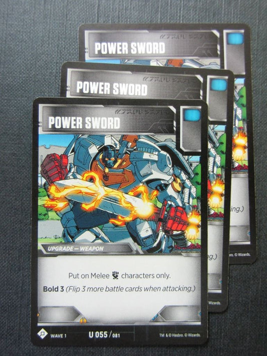 Power Sword U 055/081 x3 - Transformers Cards # 7F32