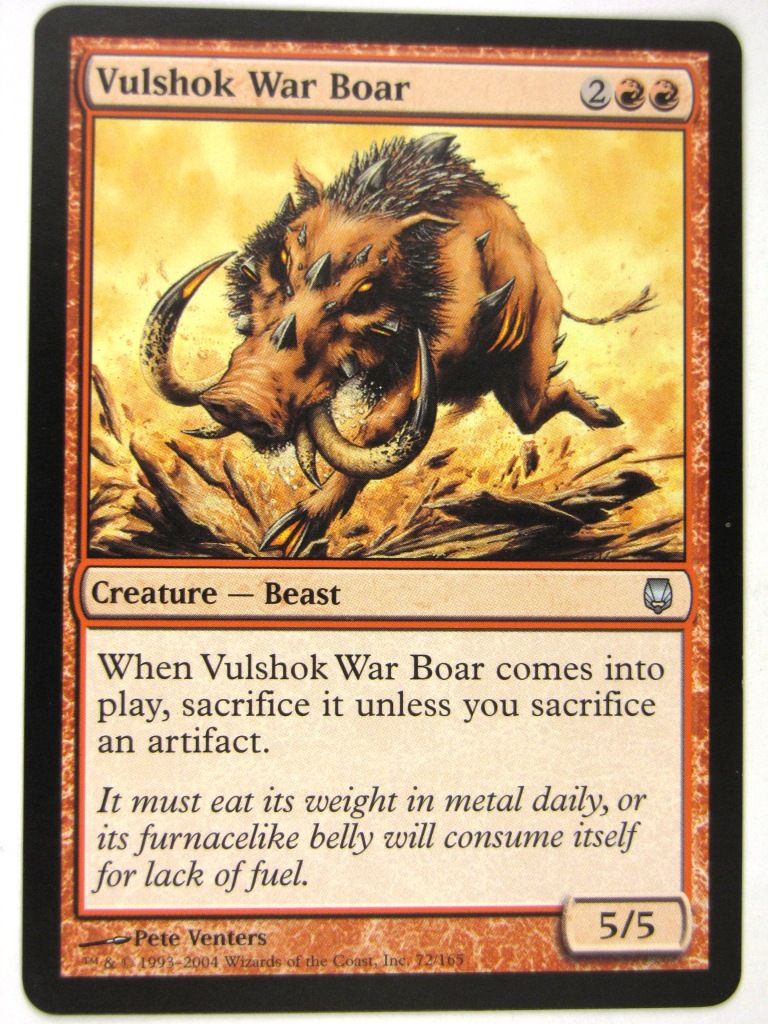 MTG Magic: the Gathering Cards: VULSHOK WAR BOAR: DST