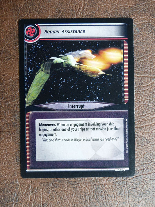 Render Assistance - Star Trek CCG TCG Card #WE