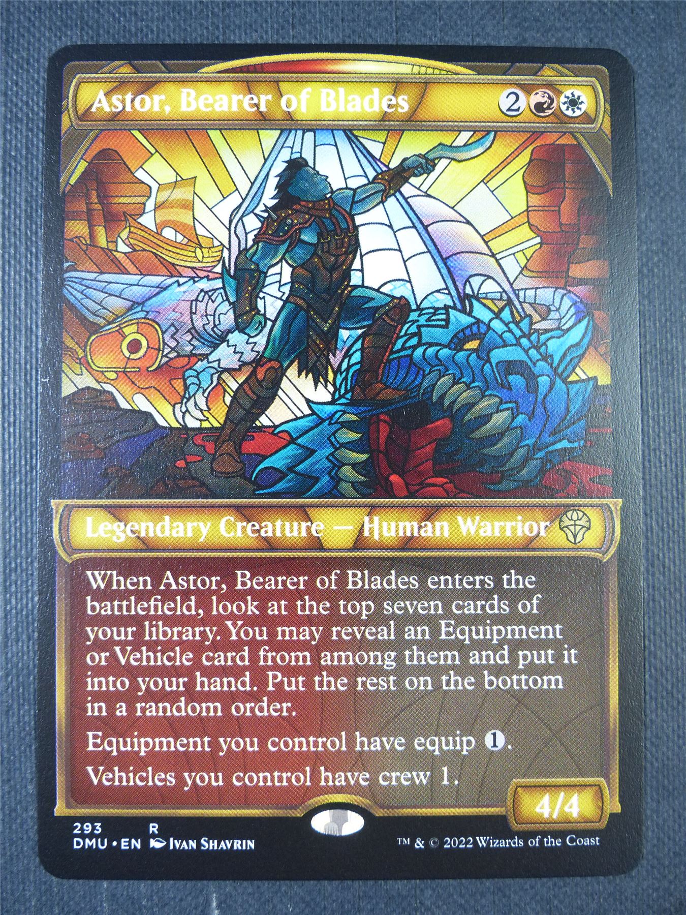 Astor Bearer of Blades Showcase - Dominaria United Mtg Card #7EX