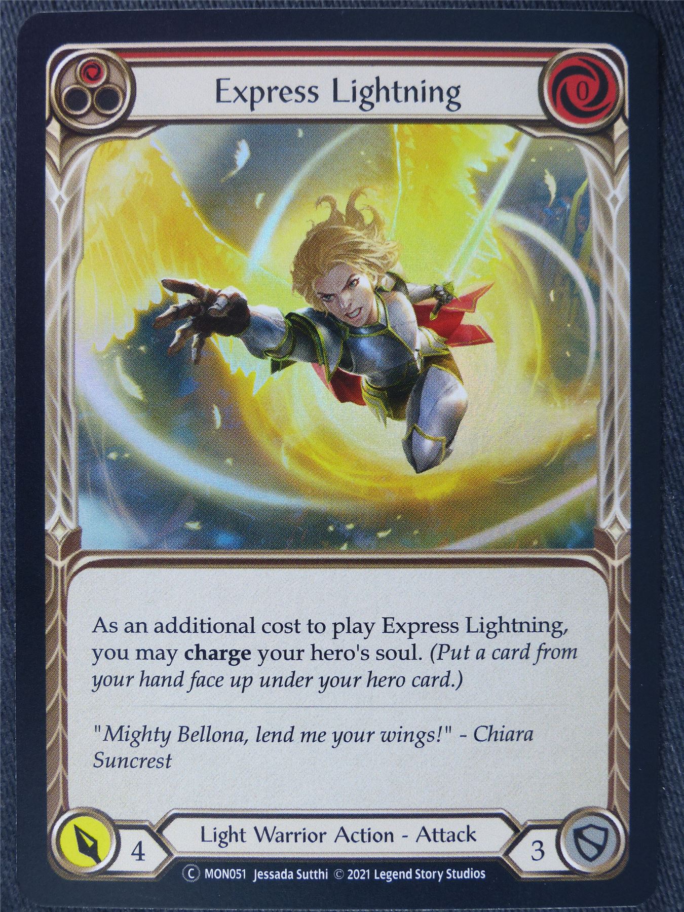 Express Lightning Red Foil - Monarch Unlimited - Flesh and Blood Cards #J5