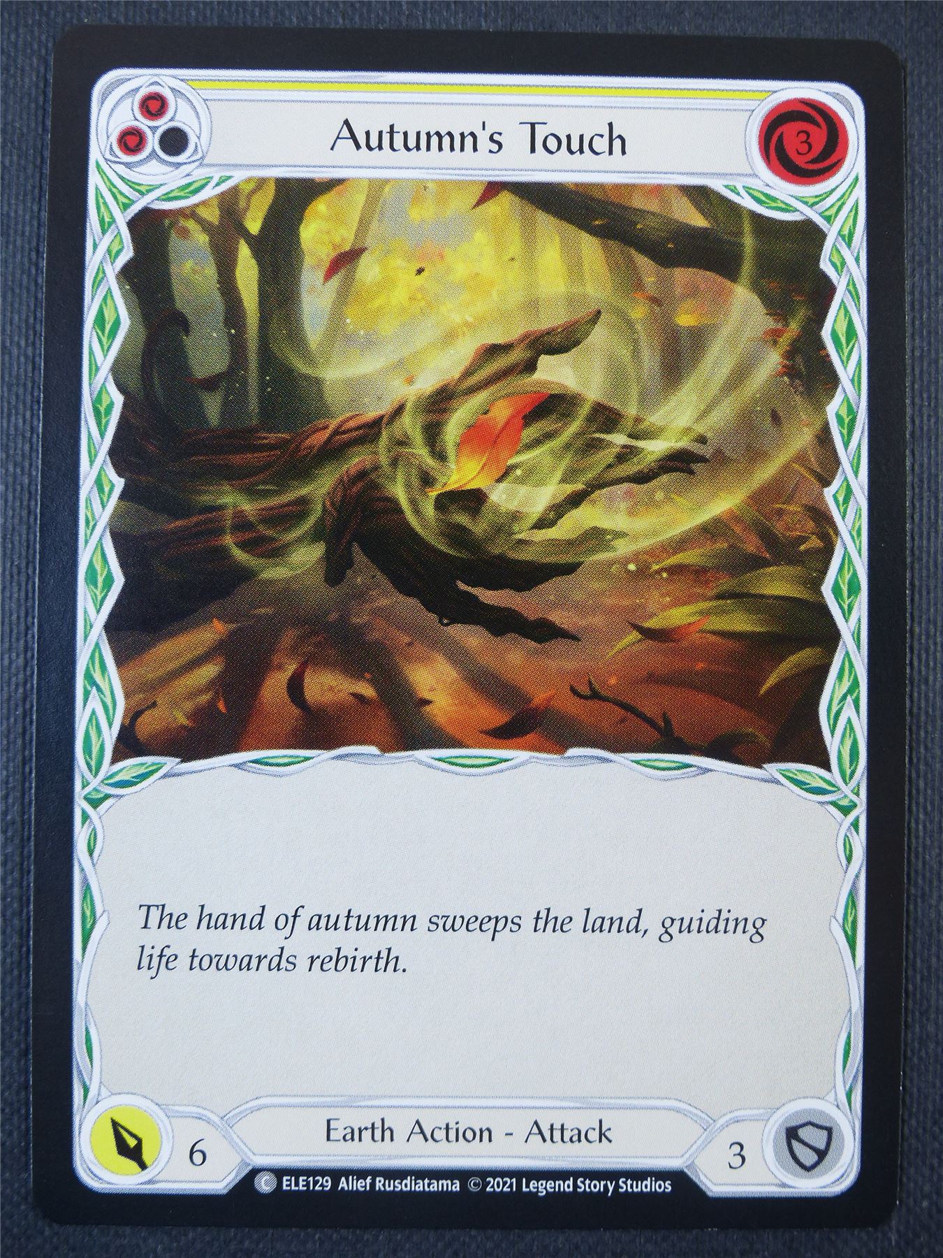 Autumn's Touch - Yellow - Tales of Aria 1st ed - Flesh and Blood Card #62Q