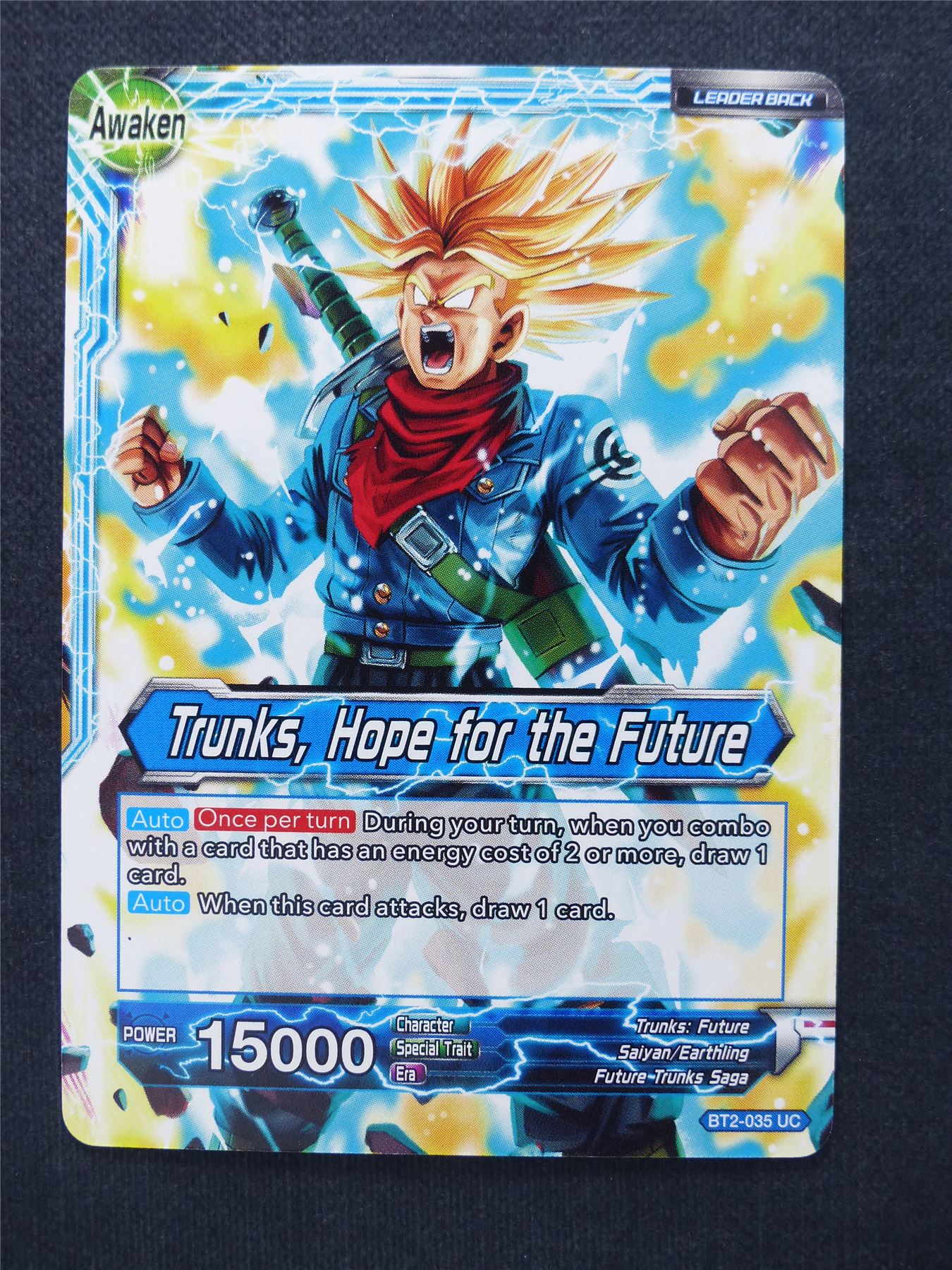 Trunks Hope for the Future - Dragon Ball Super Cards #VU
