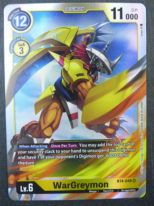 WarGreymon BT4-048 SR - Digimon Card #8Z9