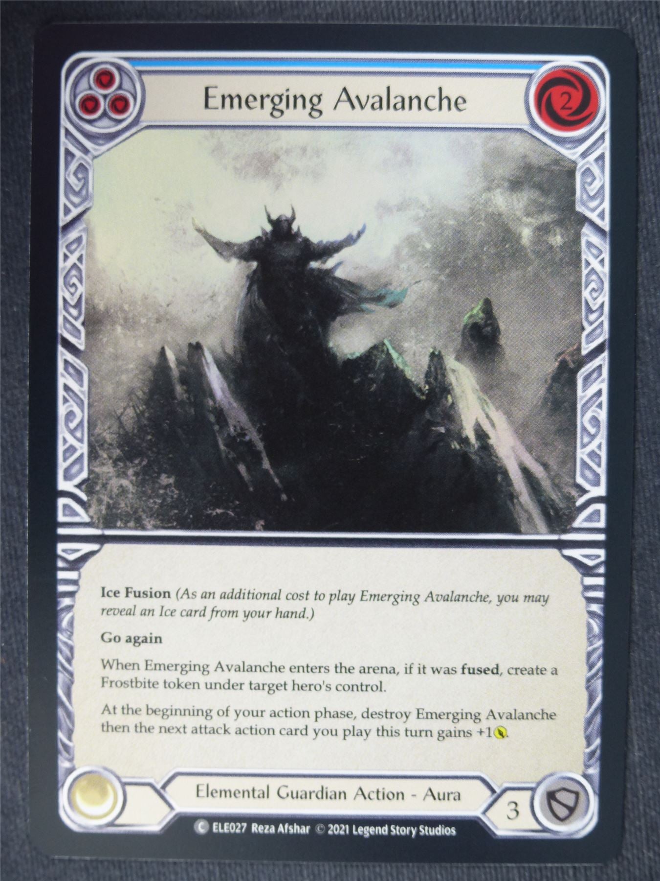 Emerging Avalanche C Foil Blue - 1st Ed Tales of Aria - Flesh and Blood