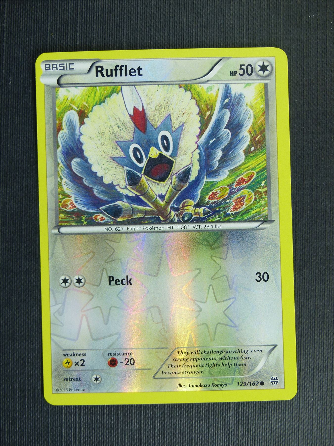 Rufflet 129/162 Reverse Holo - Pokemon Cards #1D7 Rufflet 129/162 Reverse Holo - Pokemon Cards #1D7