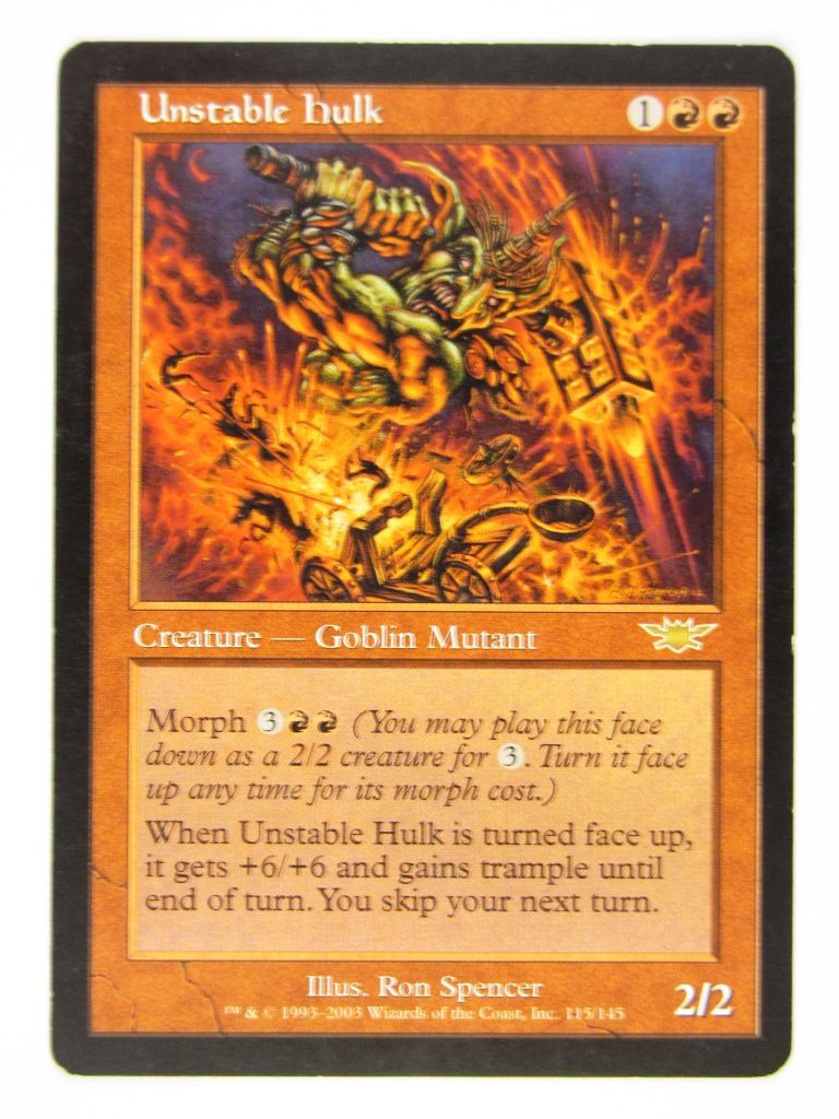 Mtg - UNSTABLE HULK - Played Rare