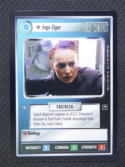 Inge Eiger Black Border - Star Trek CCG First Contact #4Y9