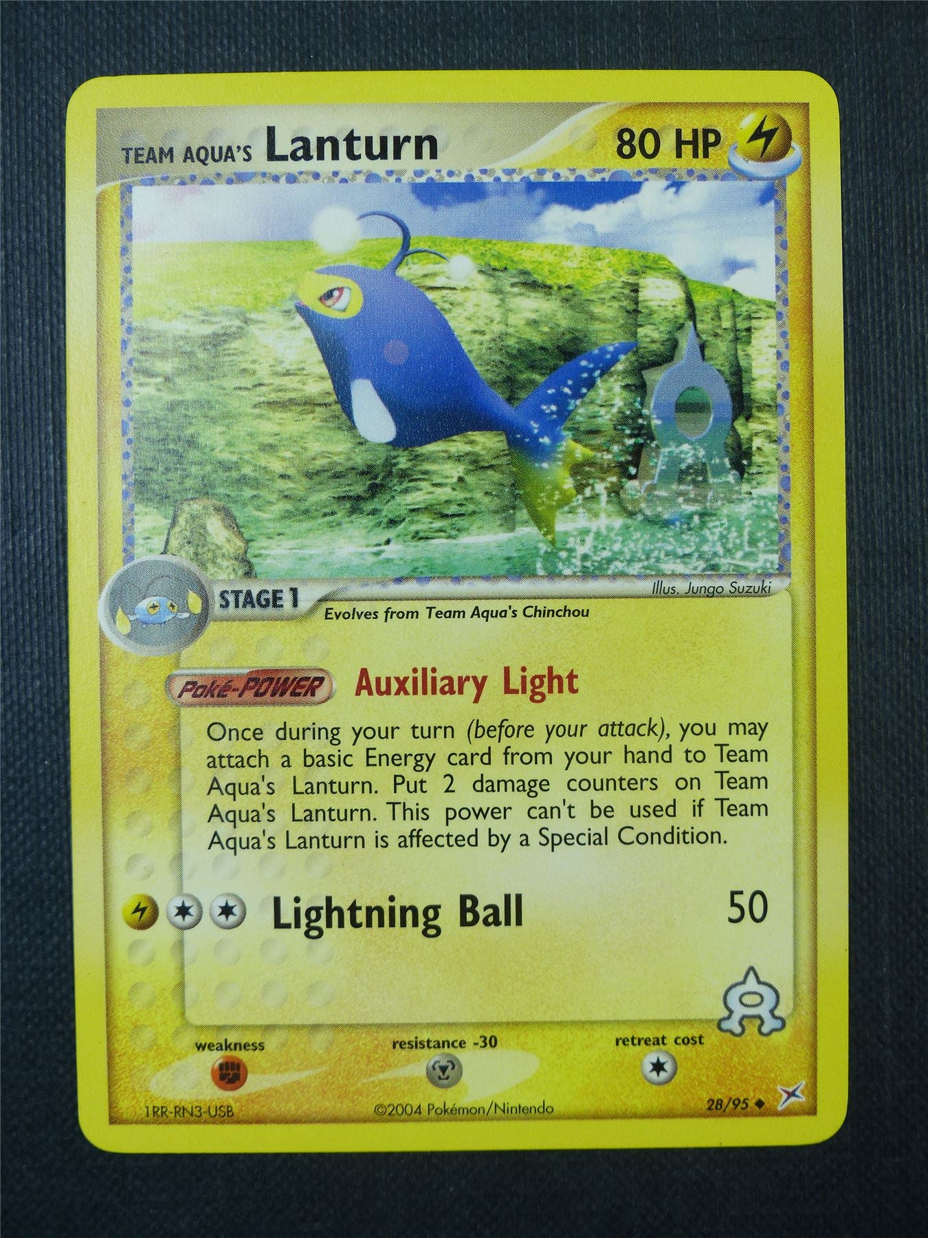 pokemon card lanturn Team Aqua's Lanturn 28/95